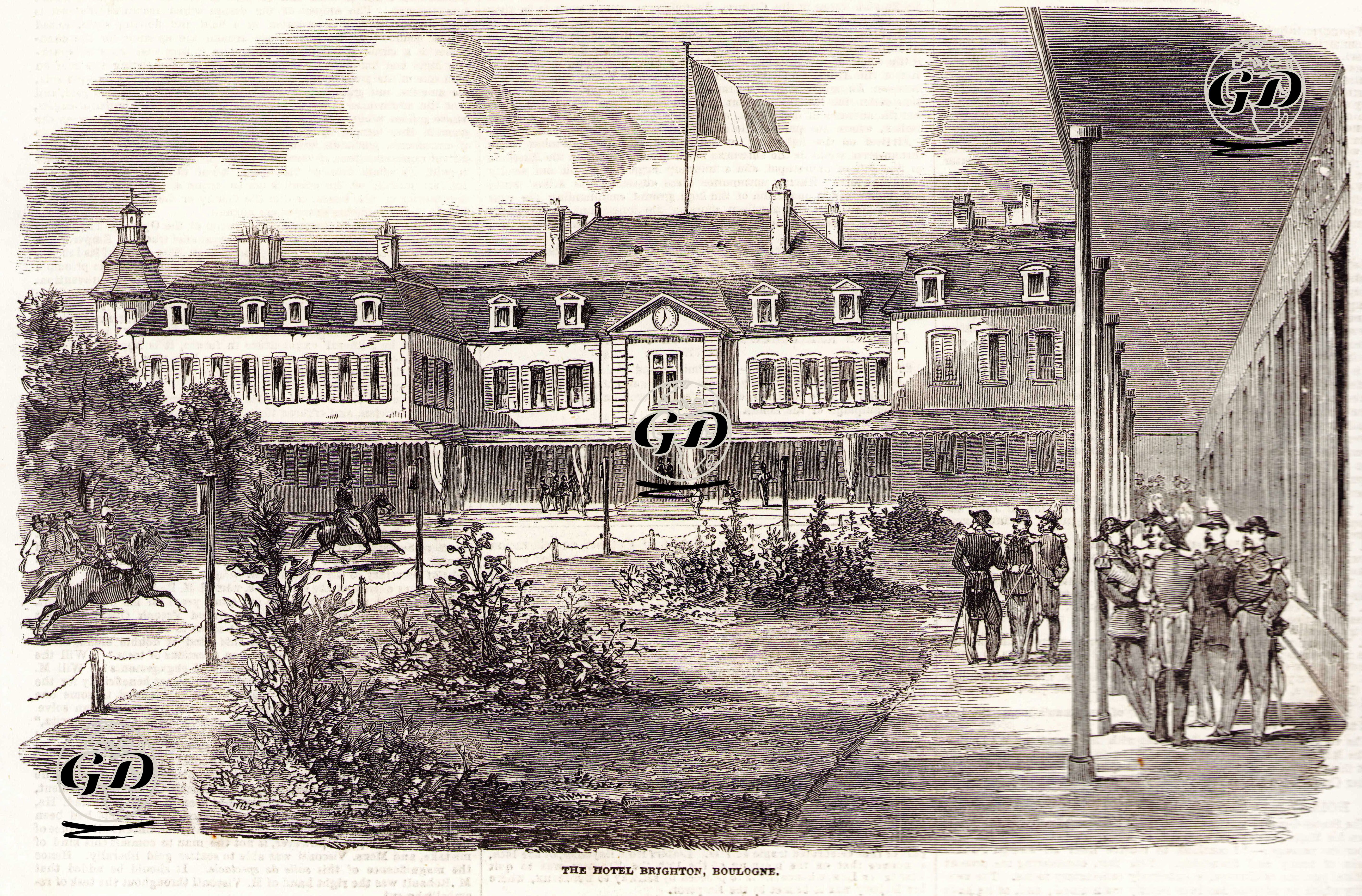 The Hotel Brighton, Boulogne -  - 1854