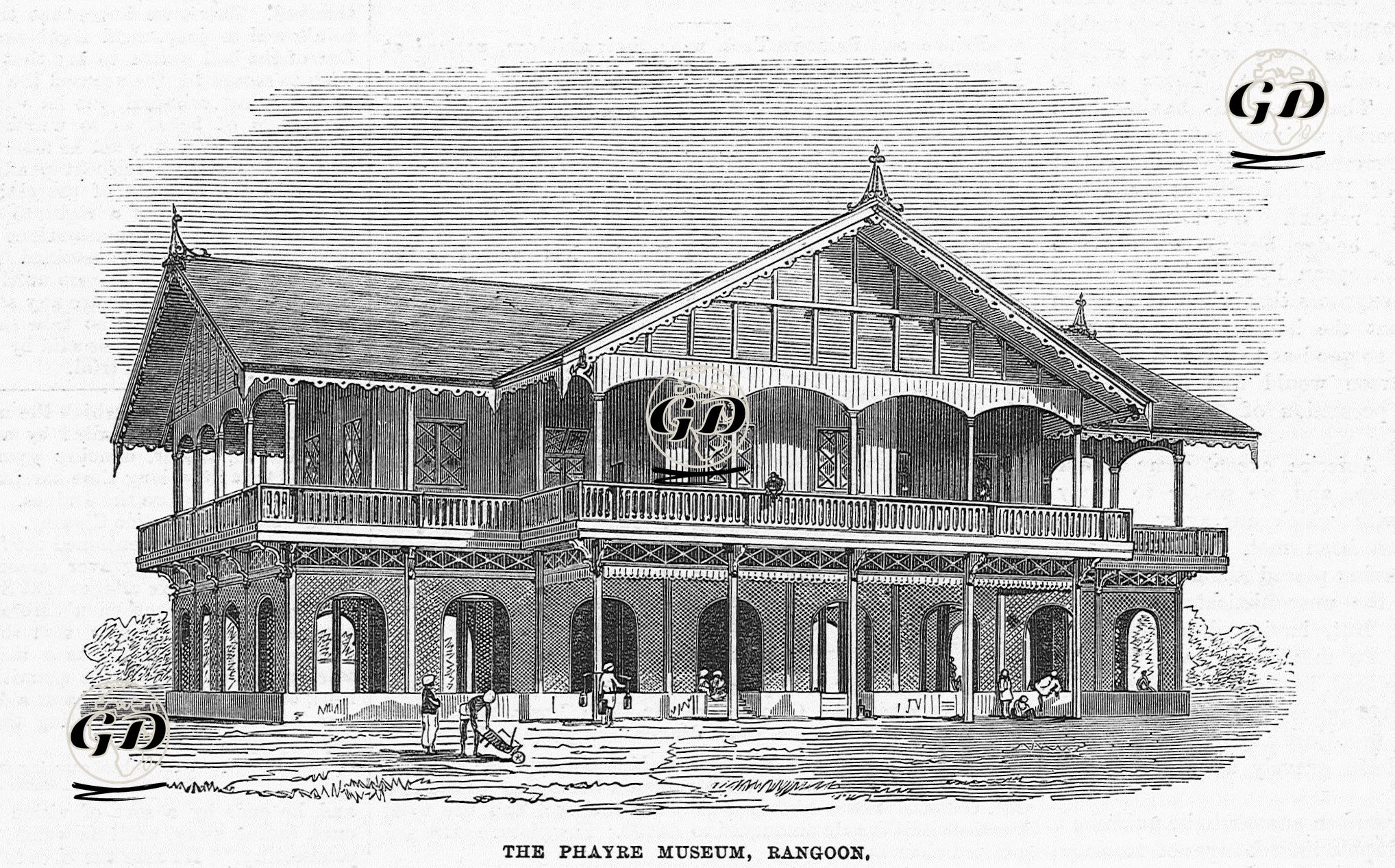 Phayre Müzesi, Yangon, Myanmar  -  - 1872