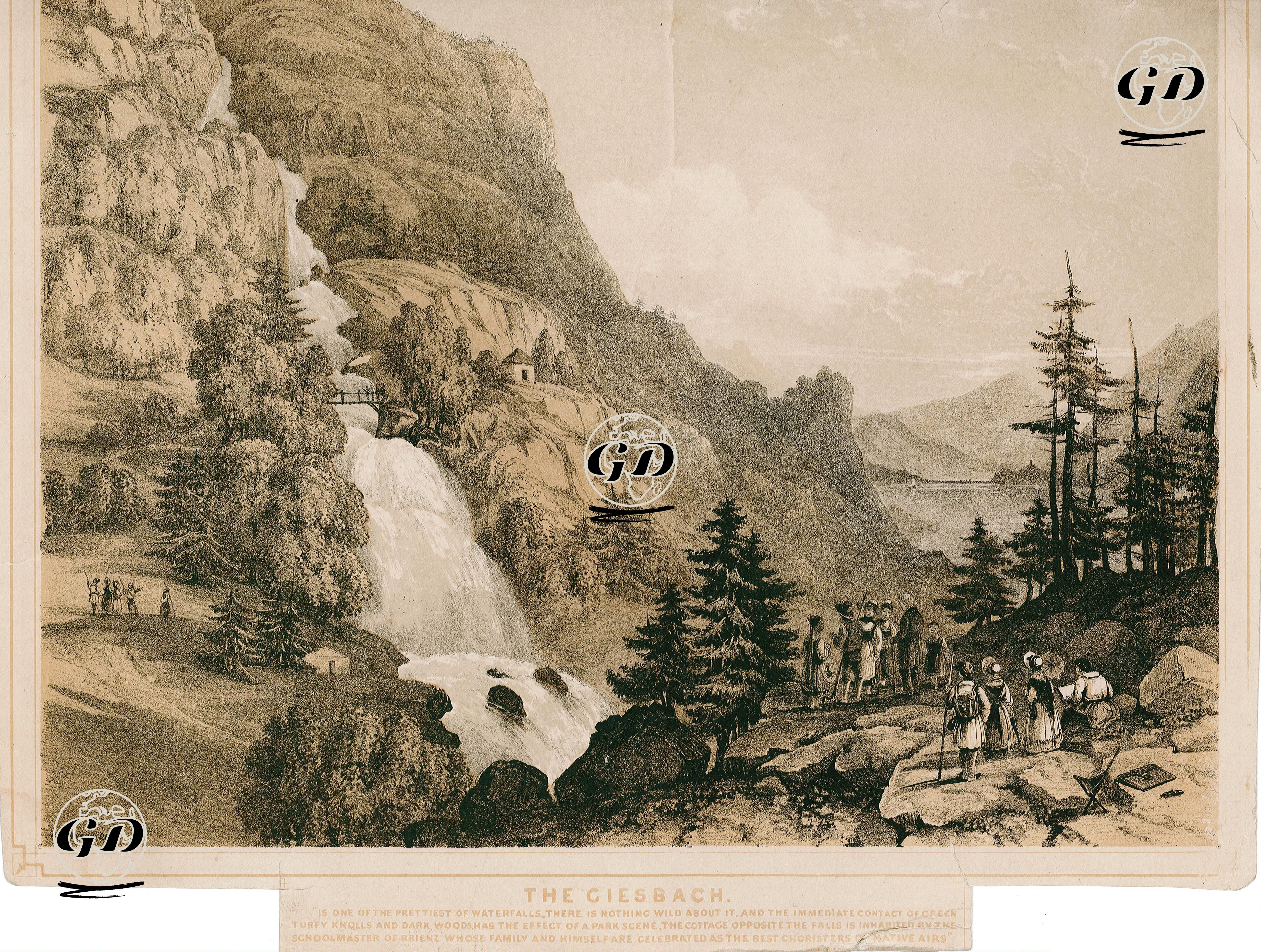 Giessbach Şelaleri - George Barnard (1807-1890) - 1850's-1860's