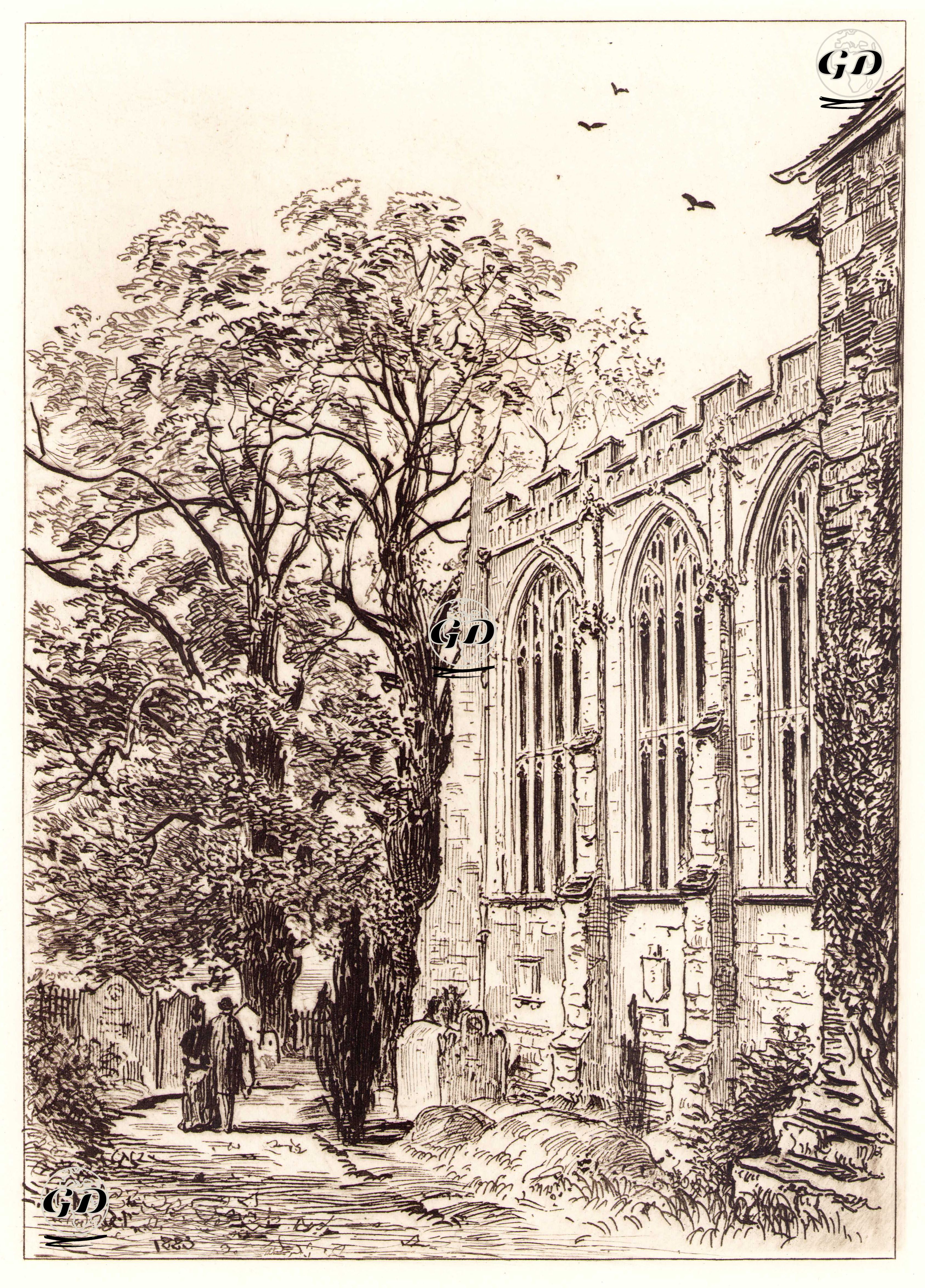 Holy Trinity Kilisesi, Stratford Upon Avon, Warwickshire - Edward Hull(1823-1906) - 1883