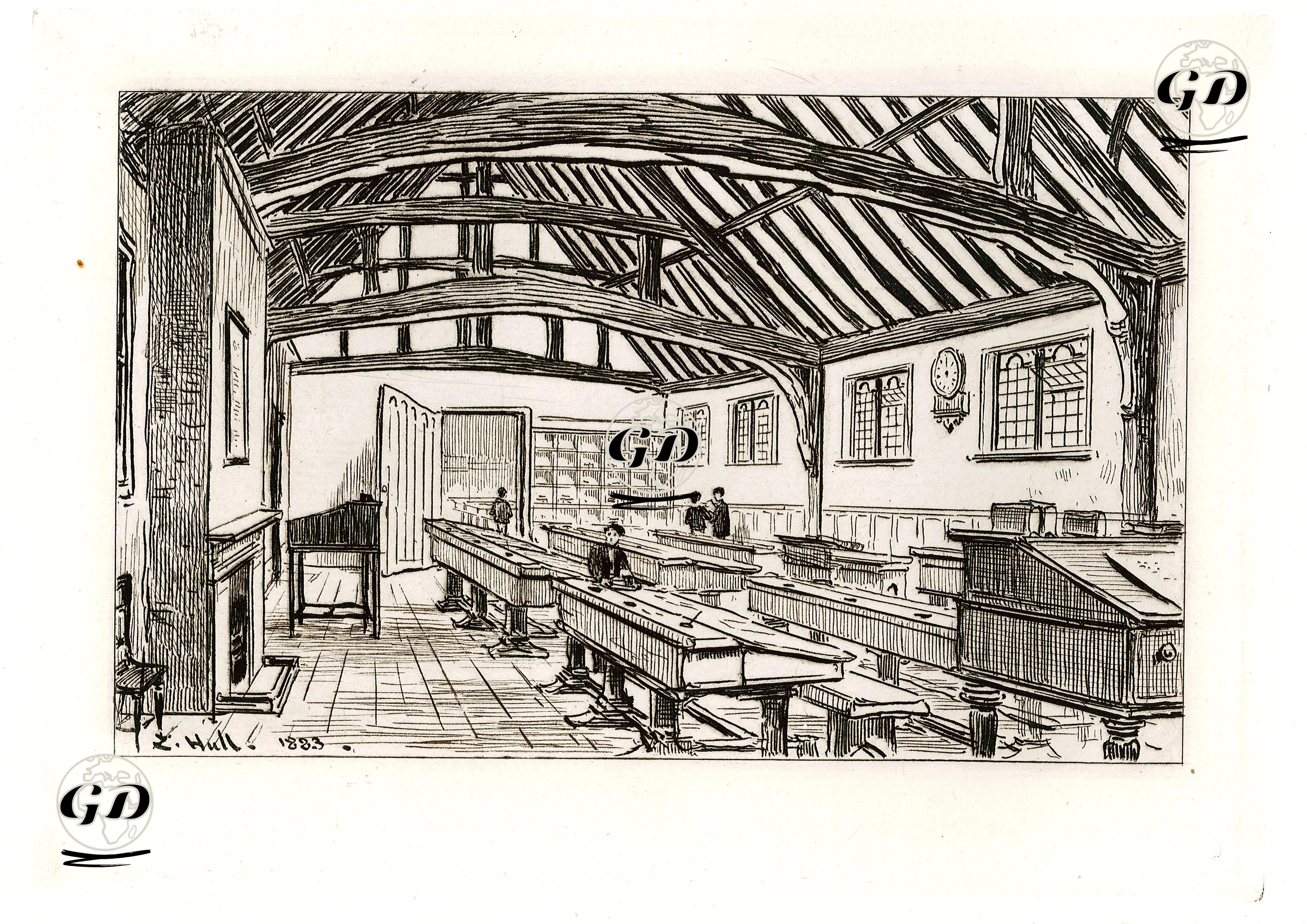 Grammar Okulu, Stratford Upon Avon, Warwickshire - Edward Hull(1823-1906) - 1883
