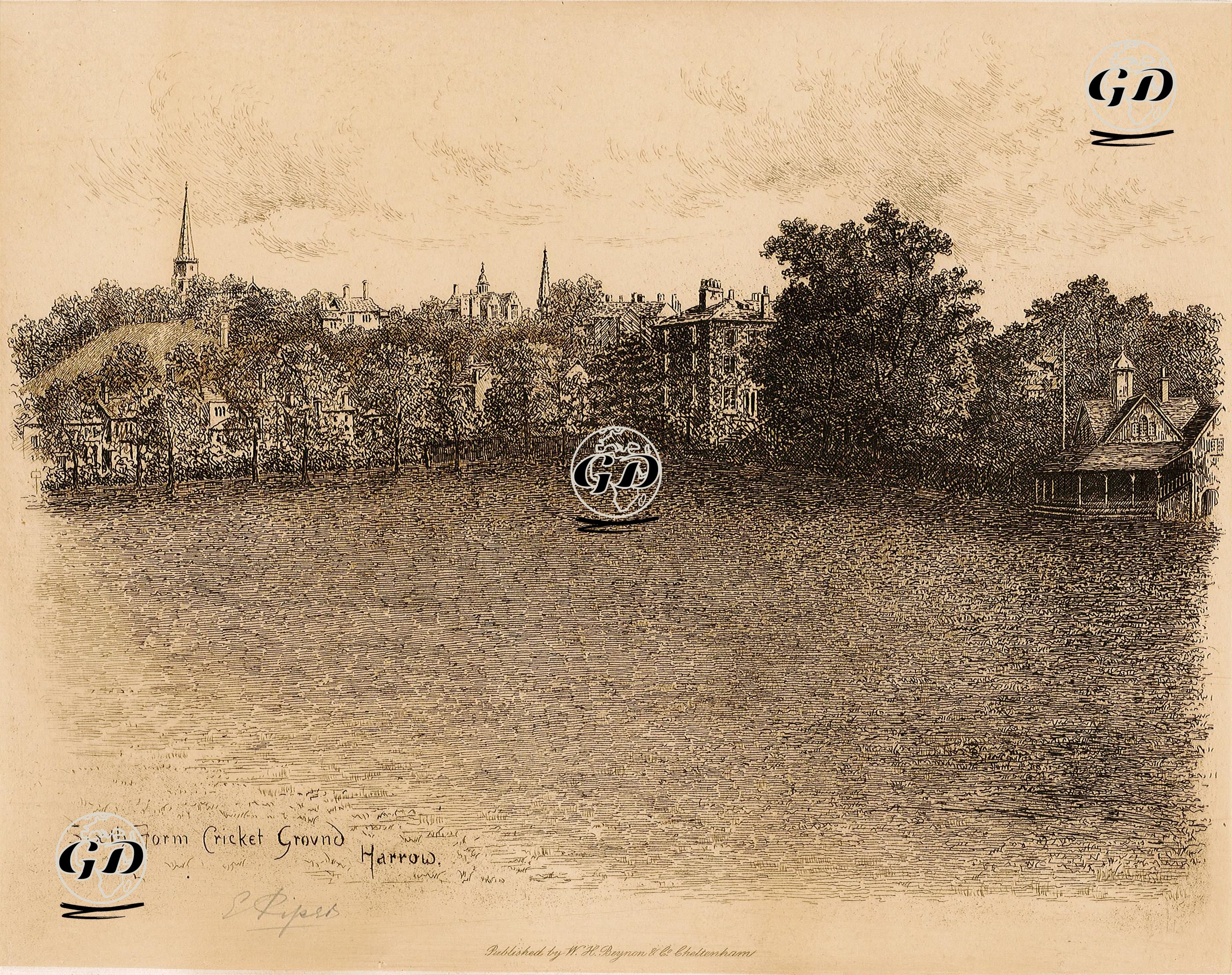 Sixth Form Cricket Ground, Harrow - Elizabeth Piper (Active 1892-1932) - 1900's