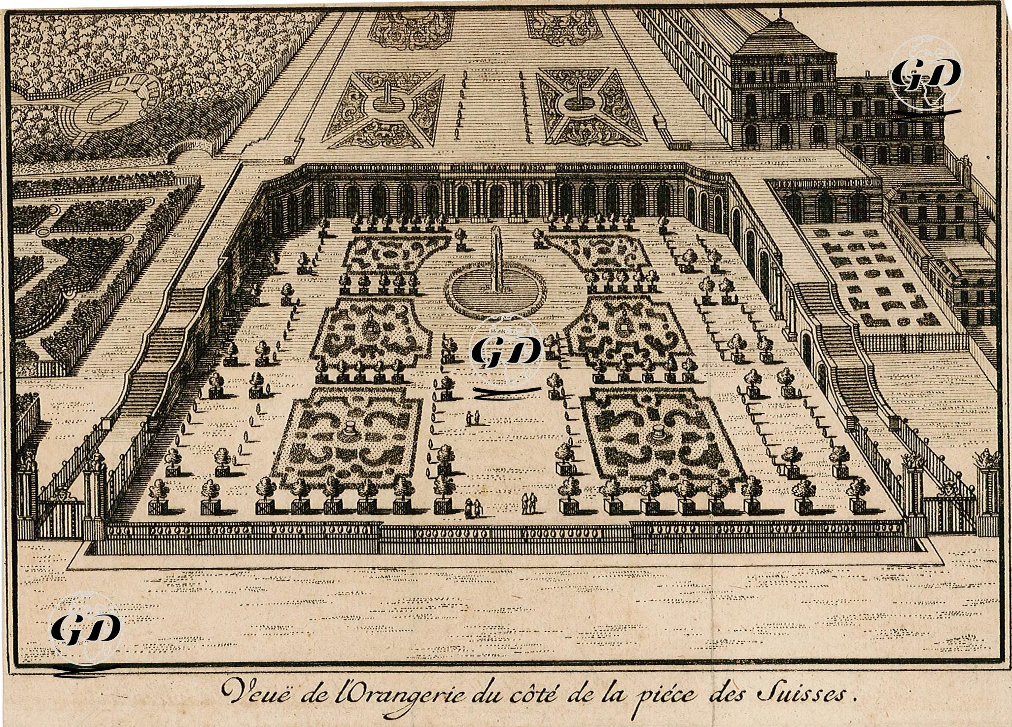 Versailles(Versay) Sarayının Orangery Bahçesi -  - 1790's