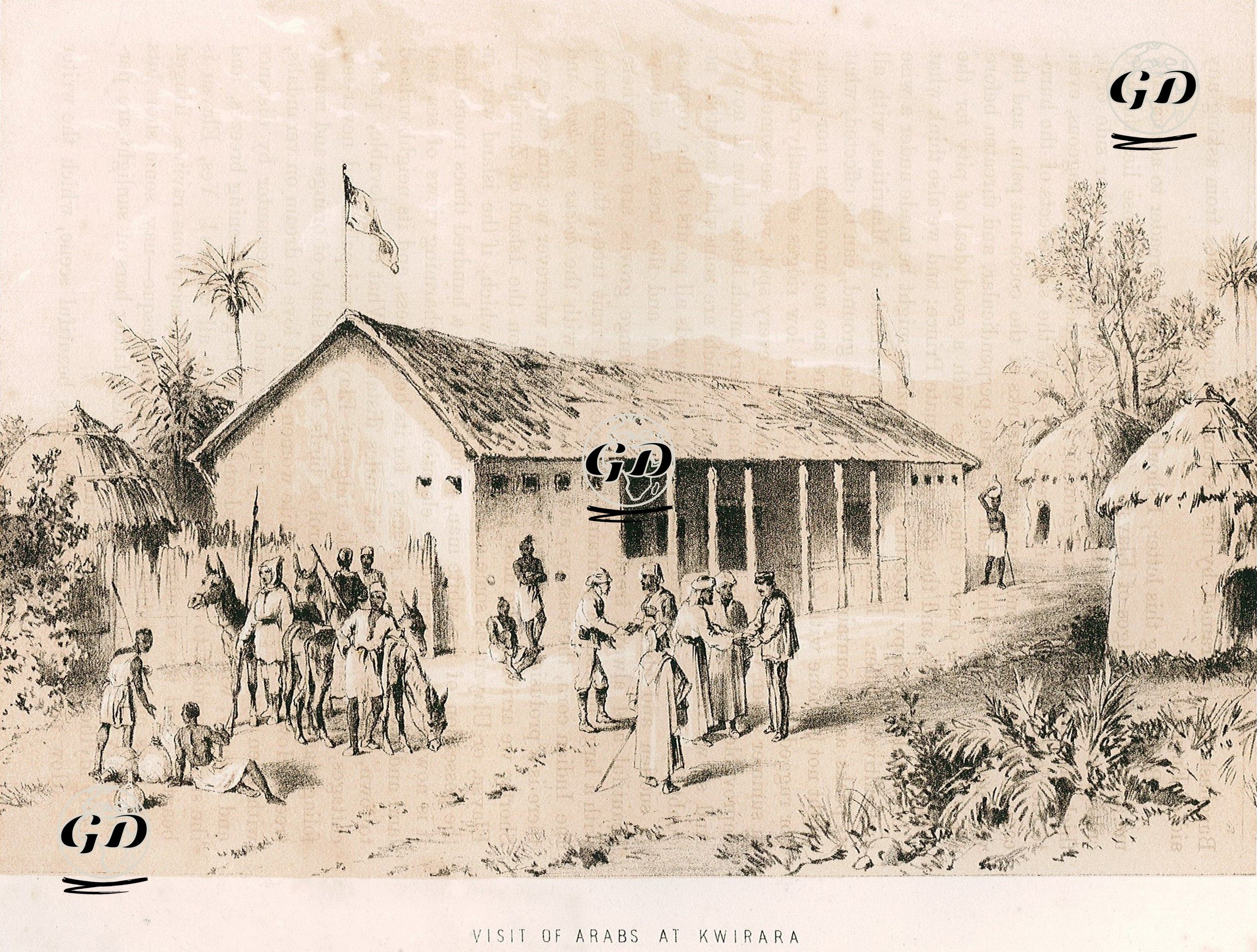 Kenya Kwirara'da Arapların David Livingstone Ziyareti -  - 1880's