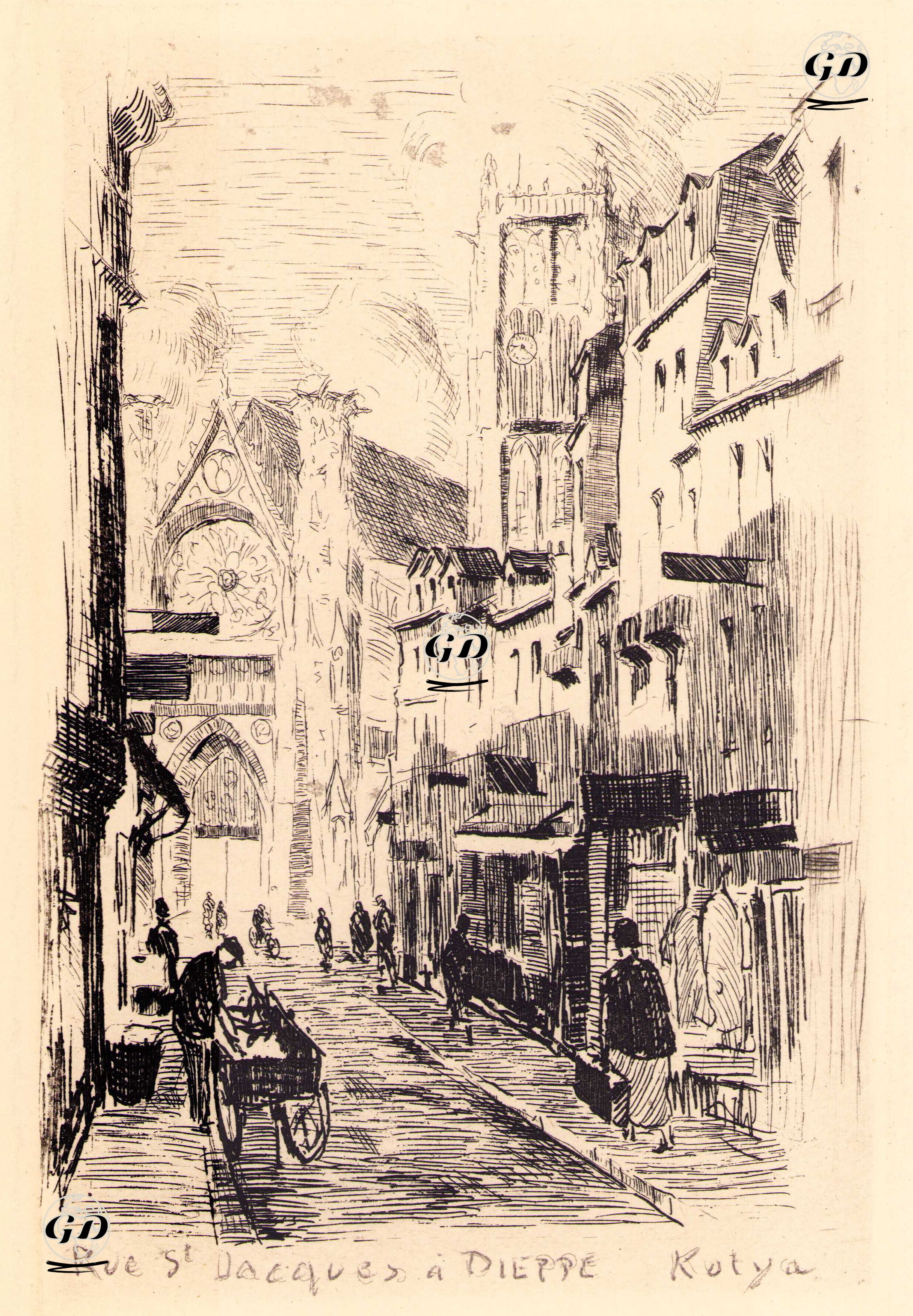 Rue St.Jacques, Dieppe -  - 1900's
