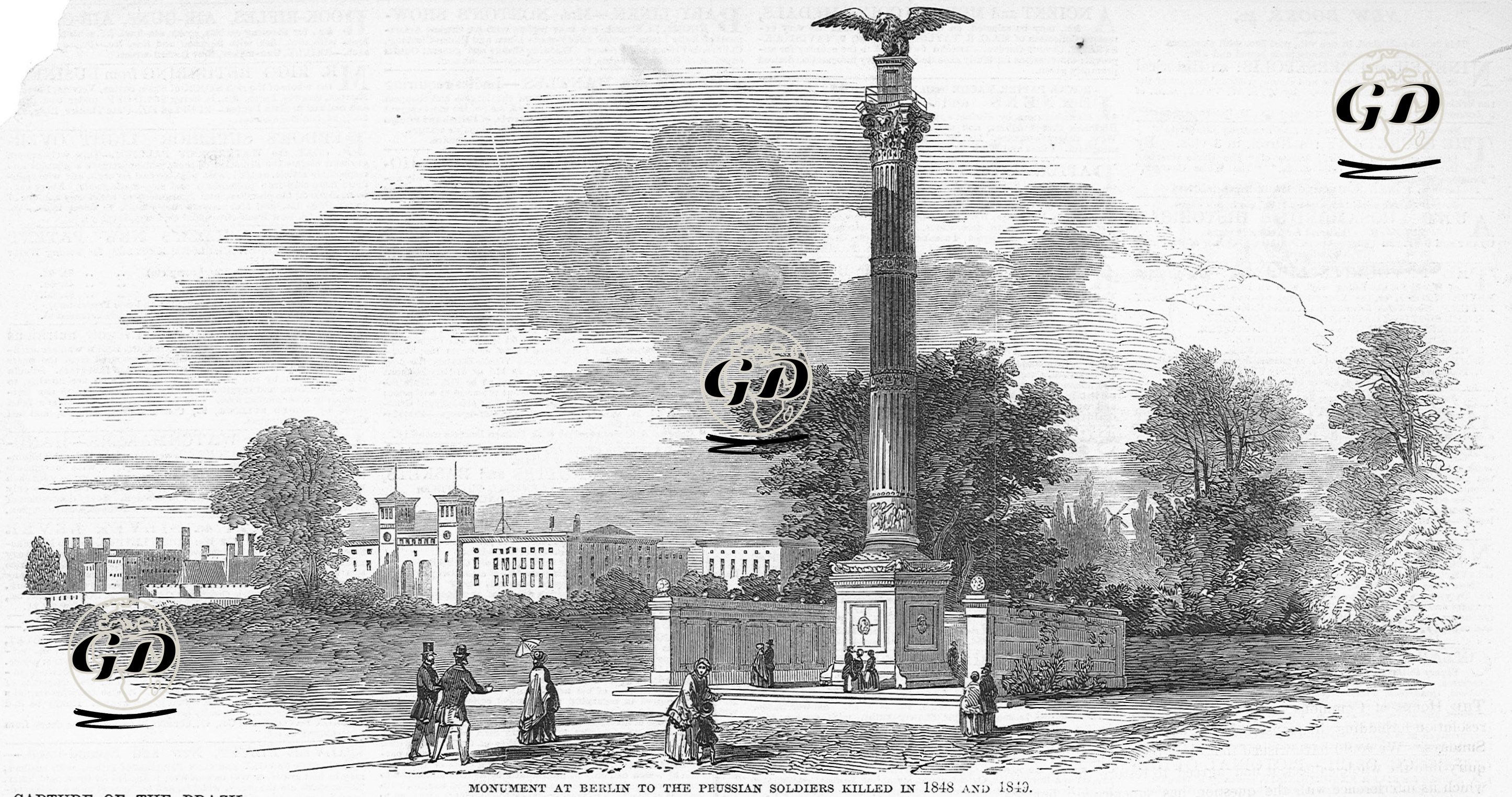 Monument At Berlin To The Prussian Soldiers Killed in 1848 and 1849 -  - 1850