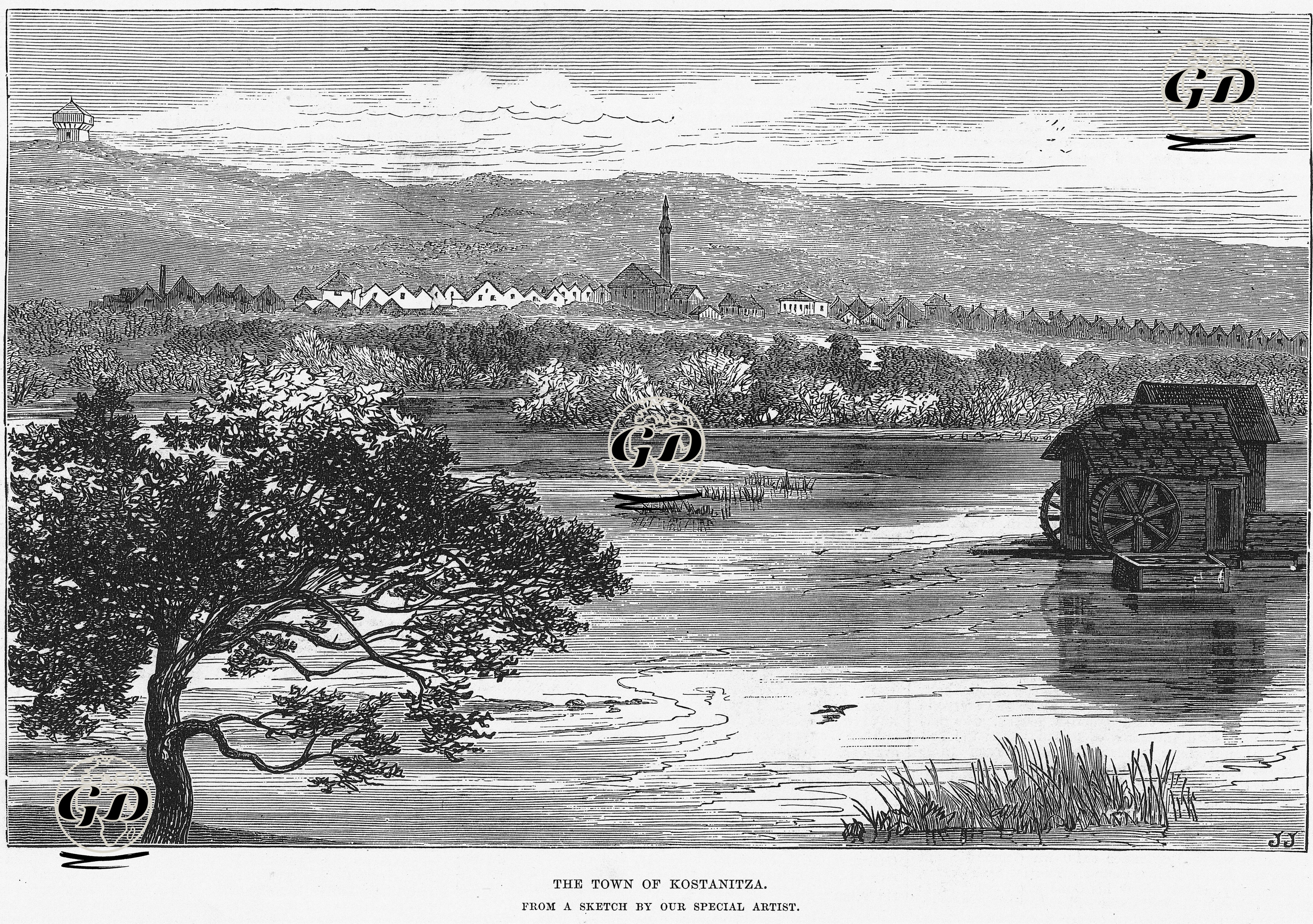 Hırvatistan'da Kostanitza Kasabası  -  - 1875