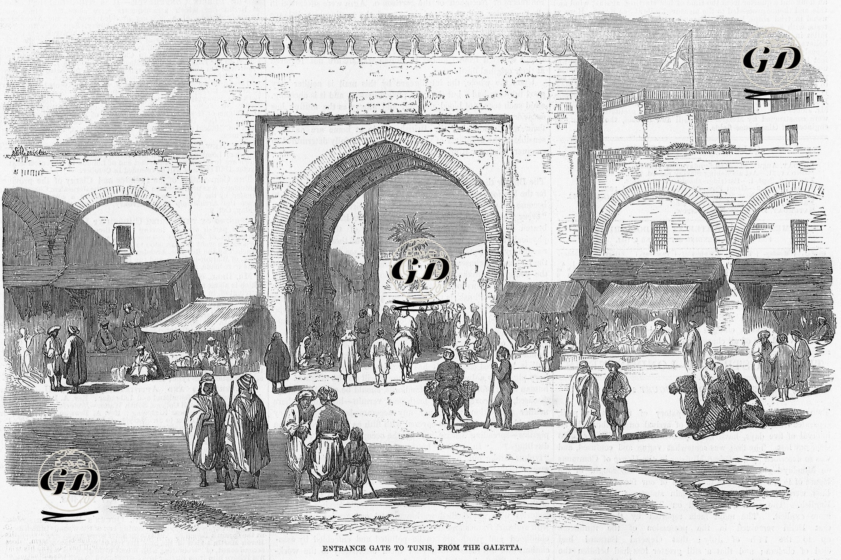 Entrance Gate To Tunıs From The Galette  -  - 1857