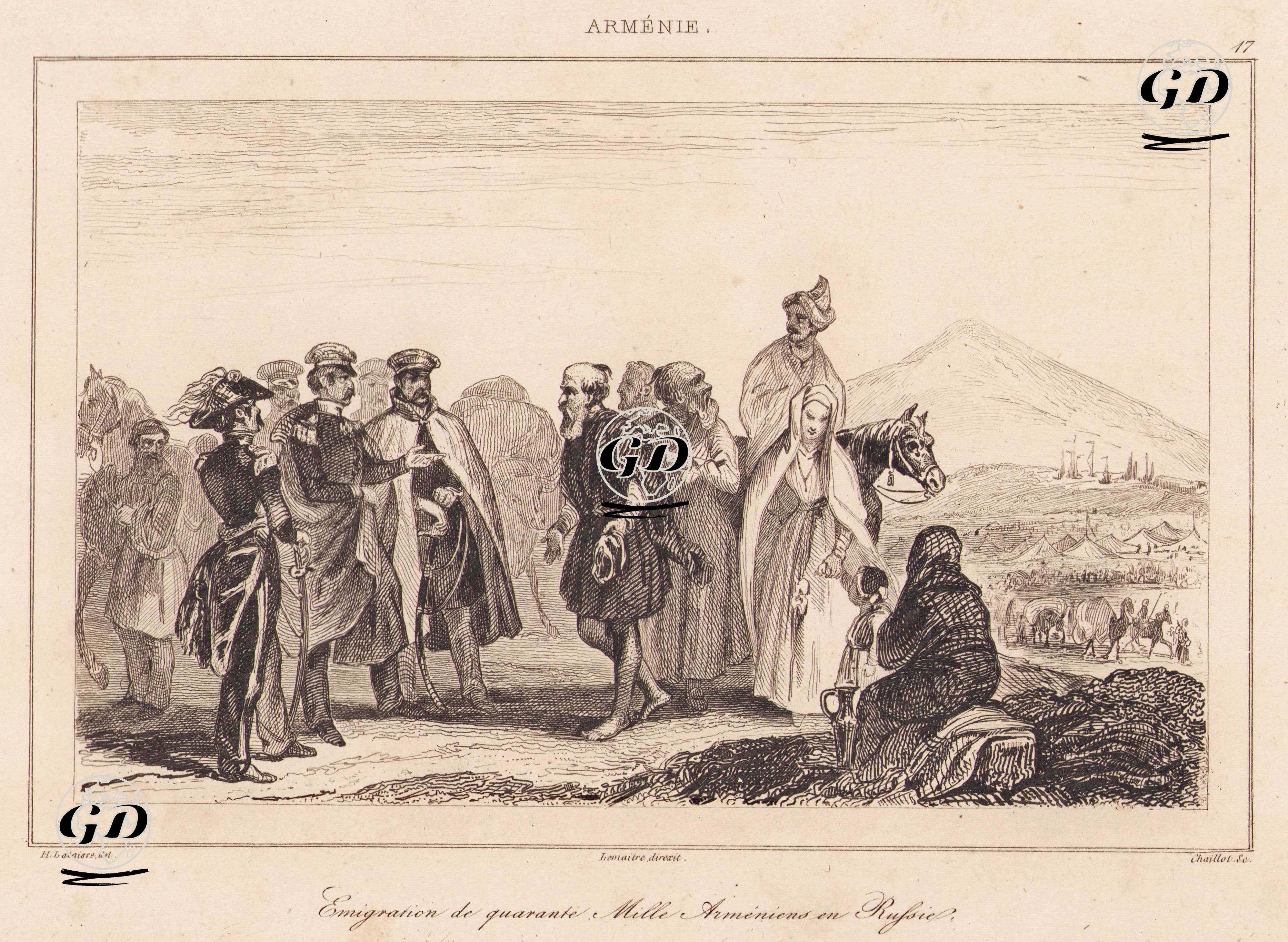 Rusya'da Kırk Bin Ermeninin Göçü - François Hippolyte Lalaisse (1812-1844) - 1838