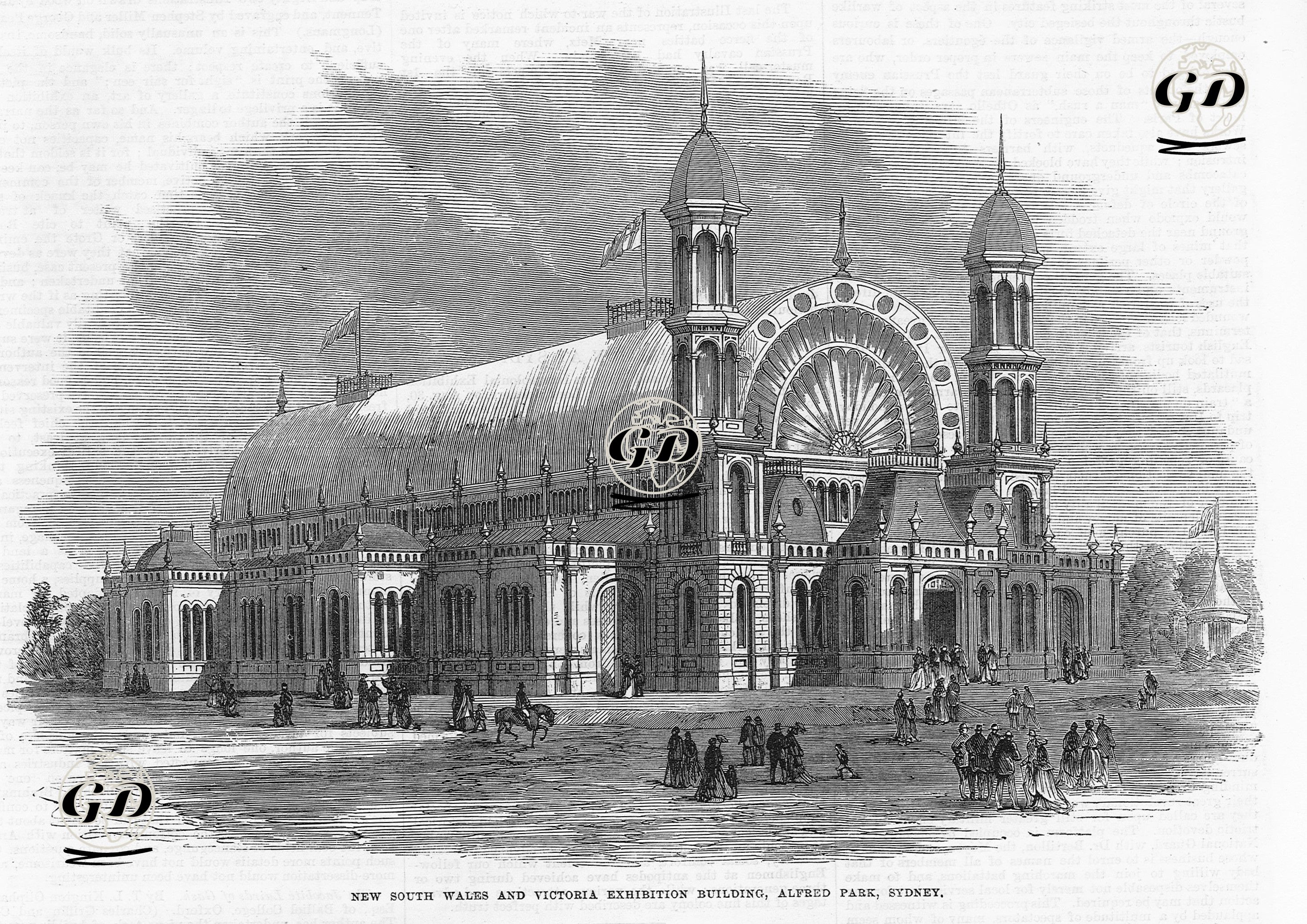 New South Wales ve Victoria Segig Binası, Alfred Park, Sydney  -  - 1870