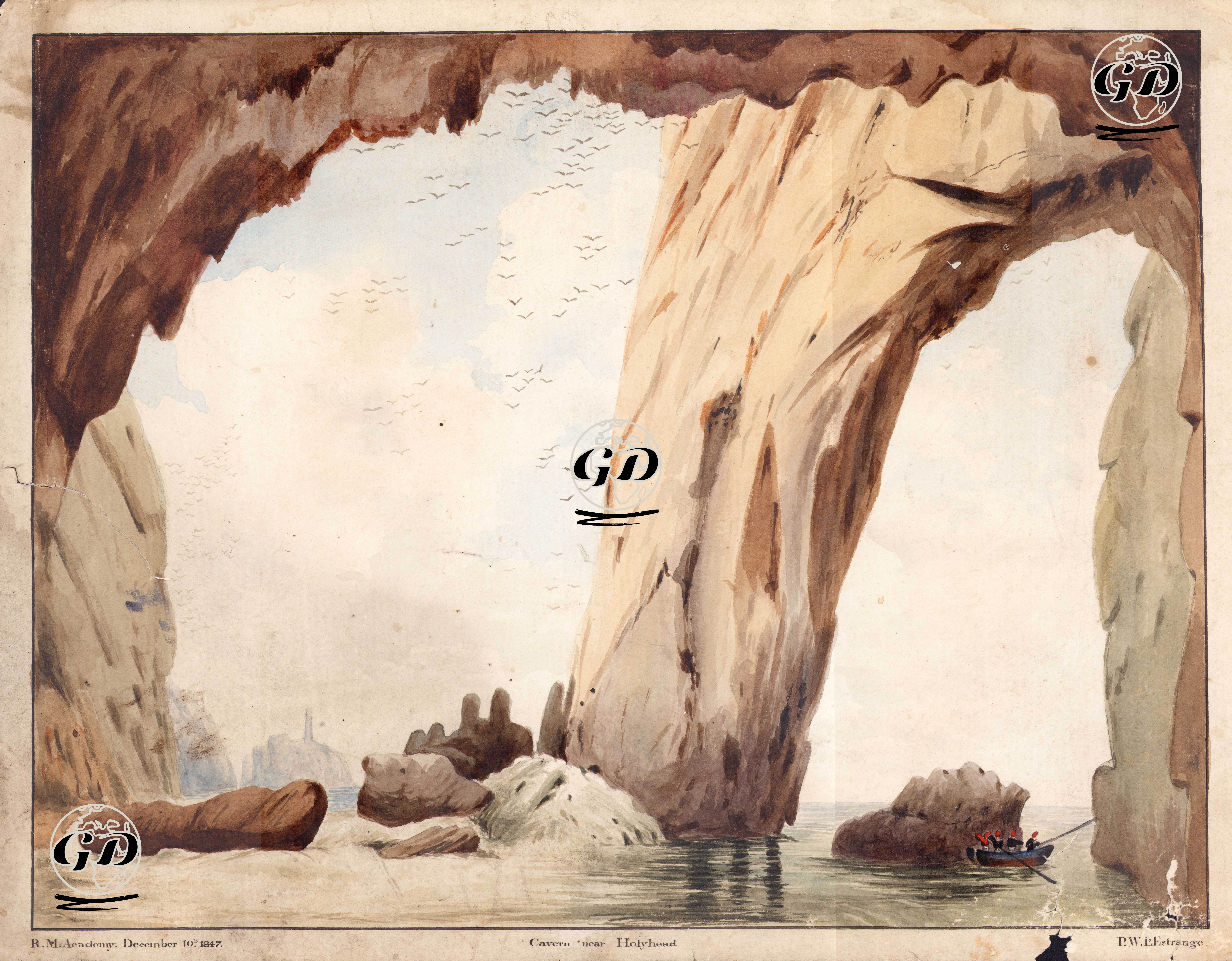 Holyhead Yakınındaki Mağara -  - 1847