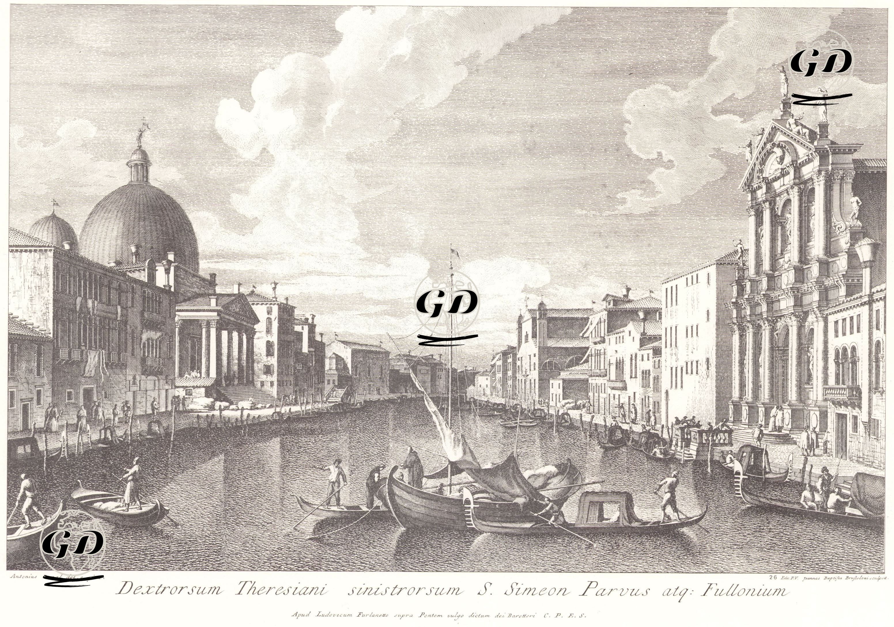Dextrorsum Theresiani sinistrorsum S. Simeon Parvus Atq Fullonium - Giovanni Antonio Canal (Canaletto) (1697-1768) - 1763