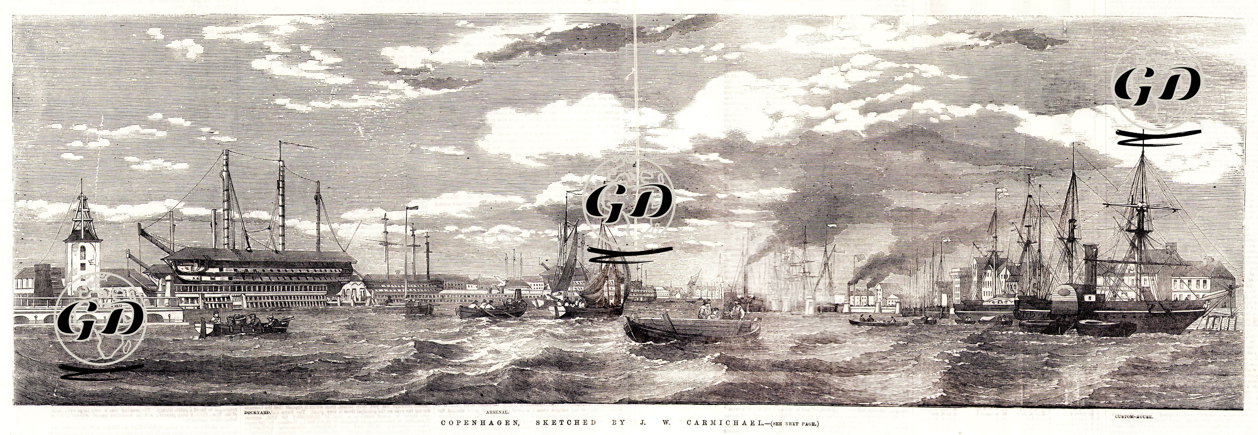 Kopenhag - James Wilson Carmichael ( 1800-1868) - 1855