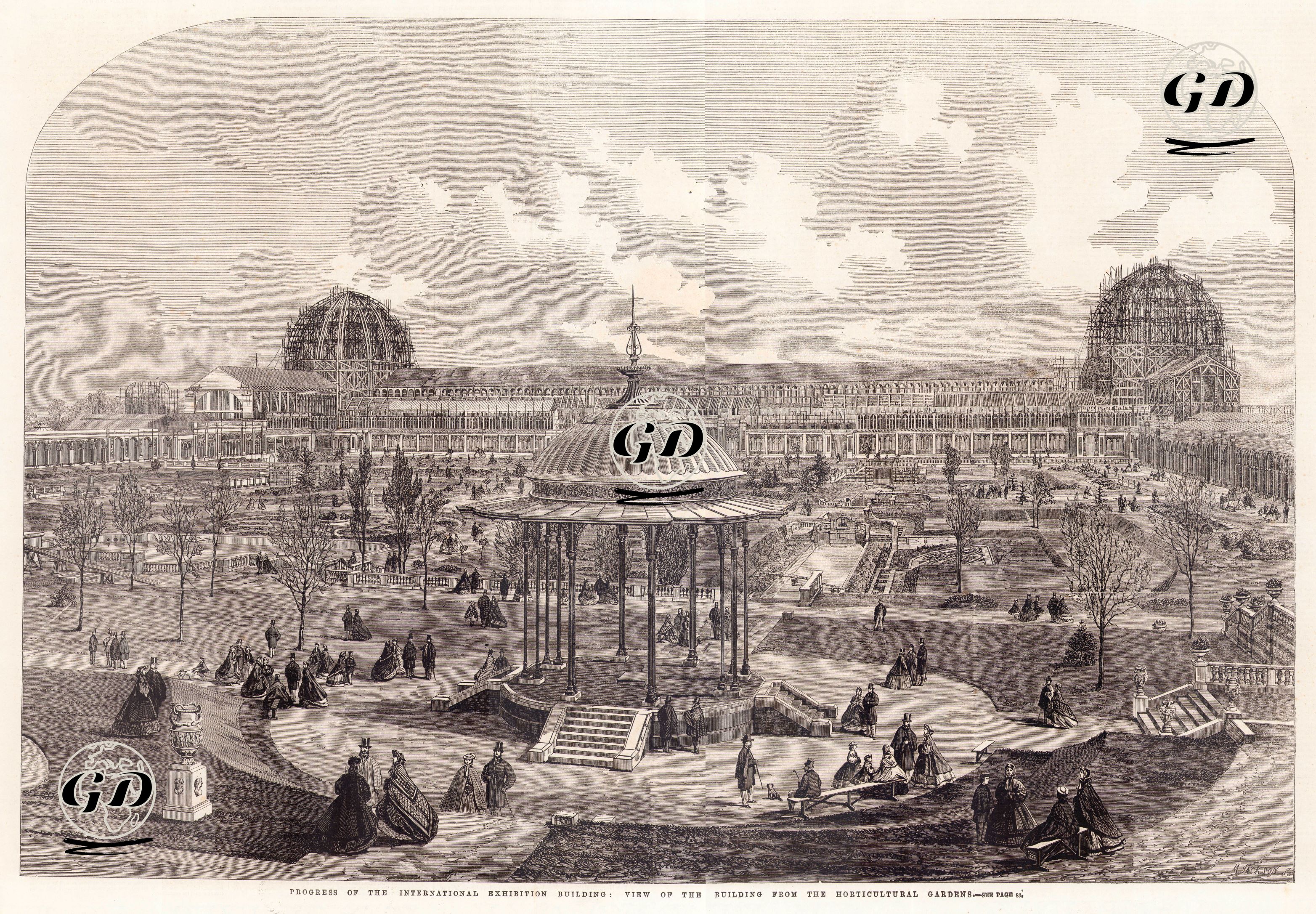 Horticultural Bahçesinden Crystal Palace  -  - 1862