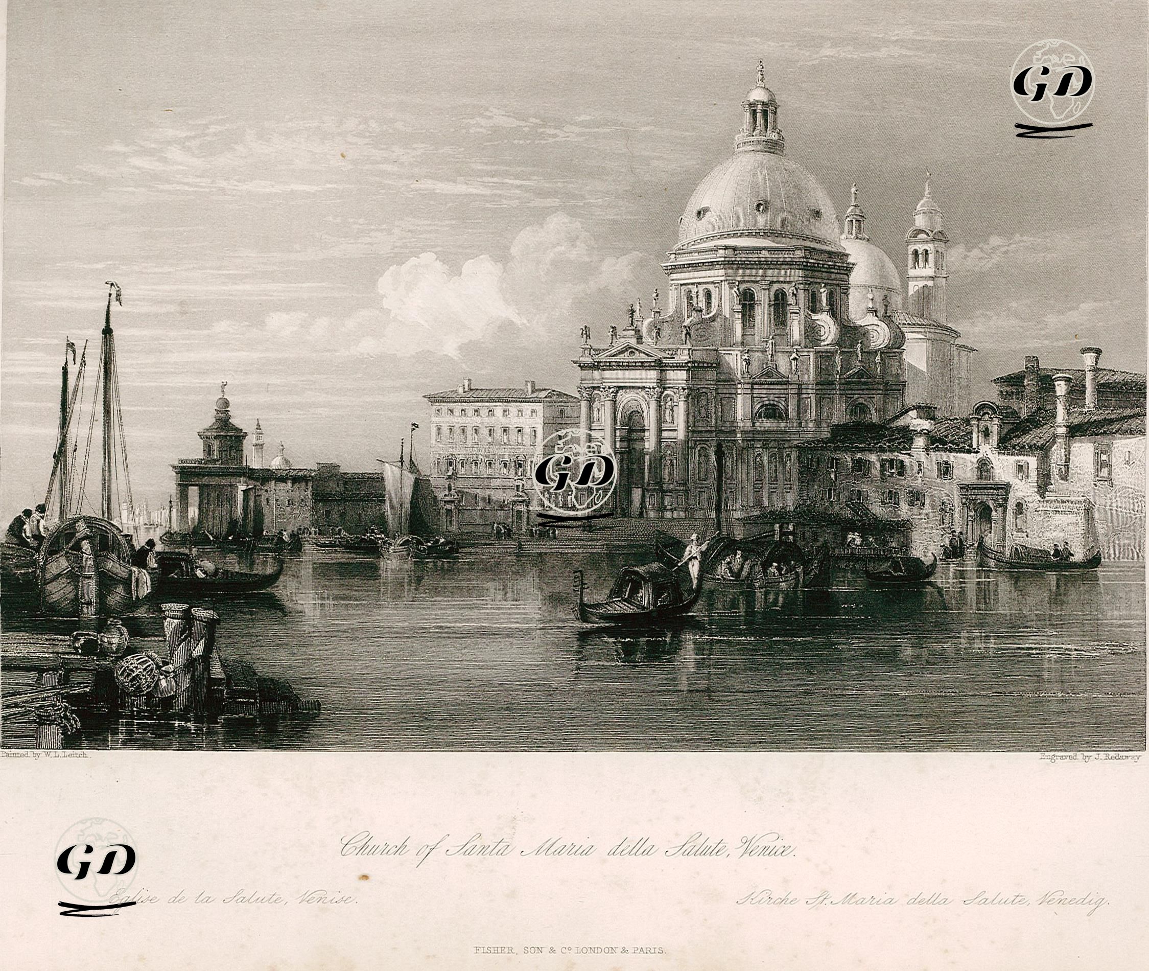 Santa Maria Della Salute Bazilikası, Venedik - William Leighton Leitch (1804-1883) - 1841