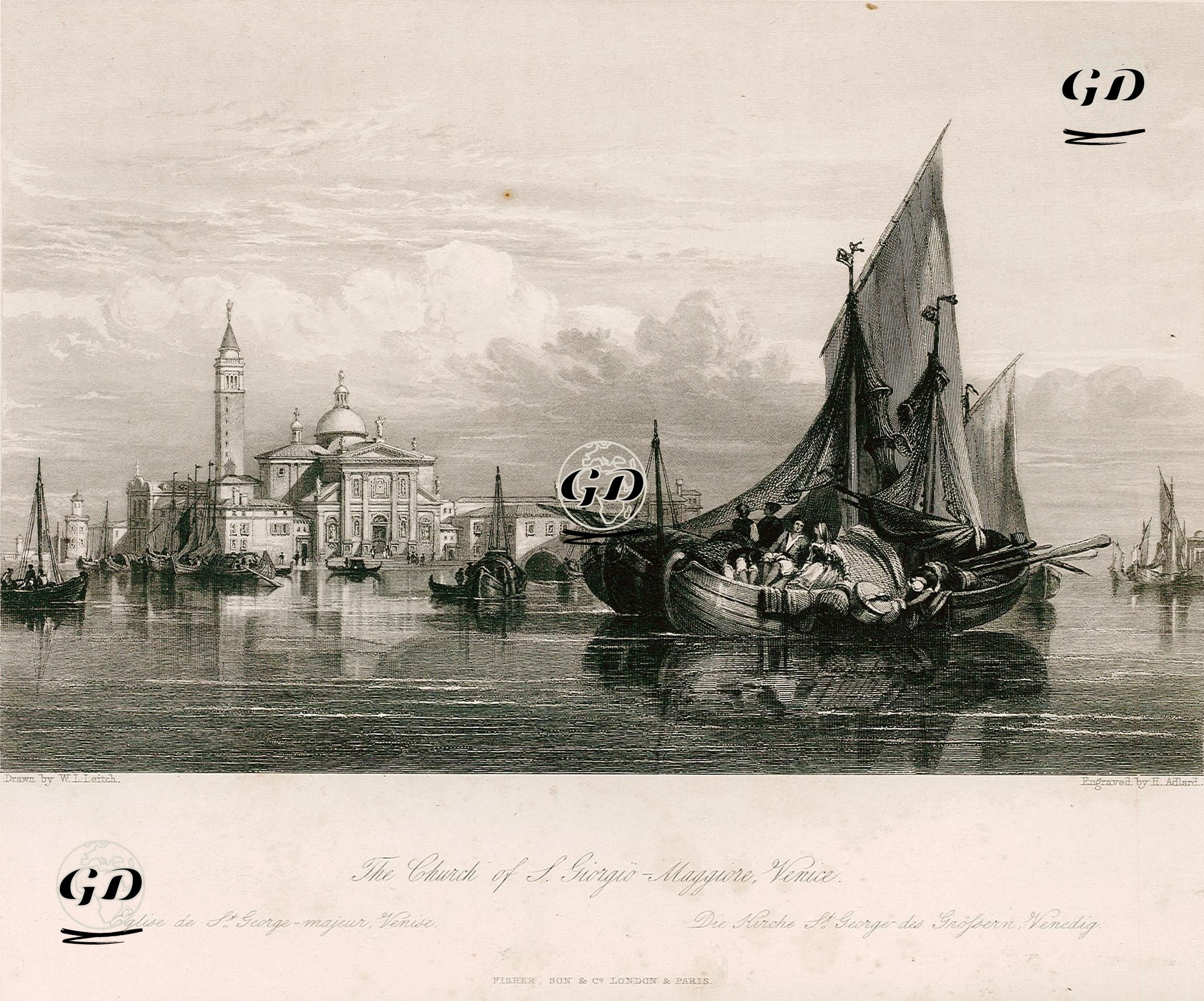 San Giorgio Maggiore Kilisesi, Venedik - William Leighton Leitch (1804-1883) - 1842