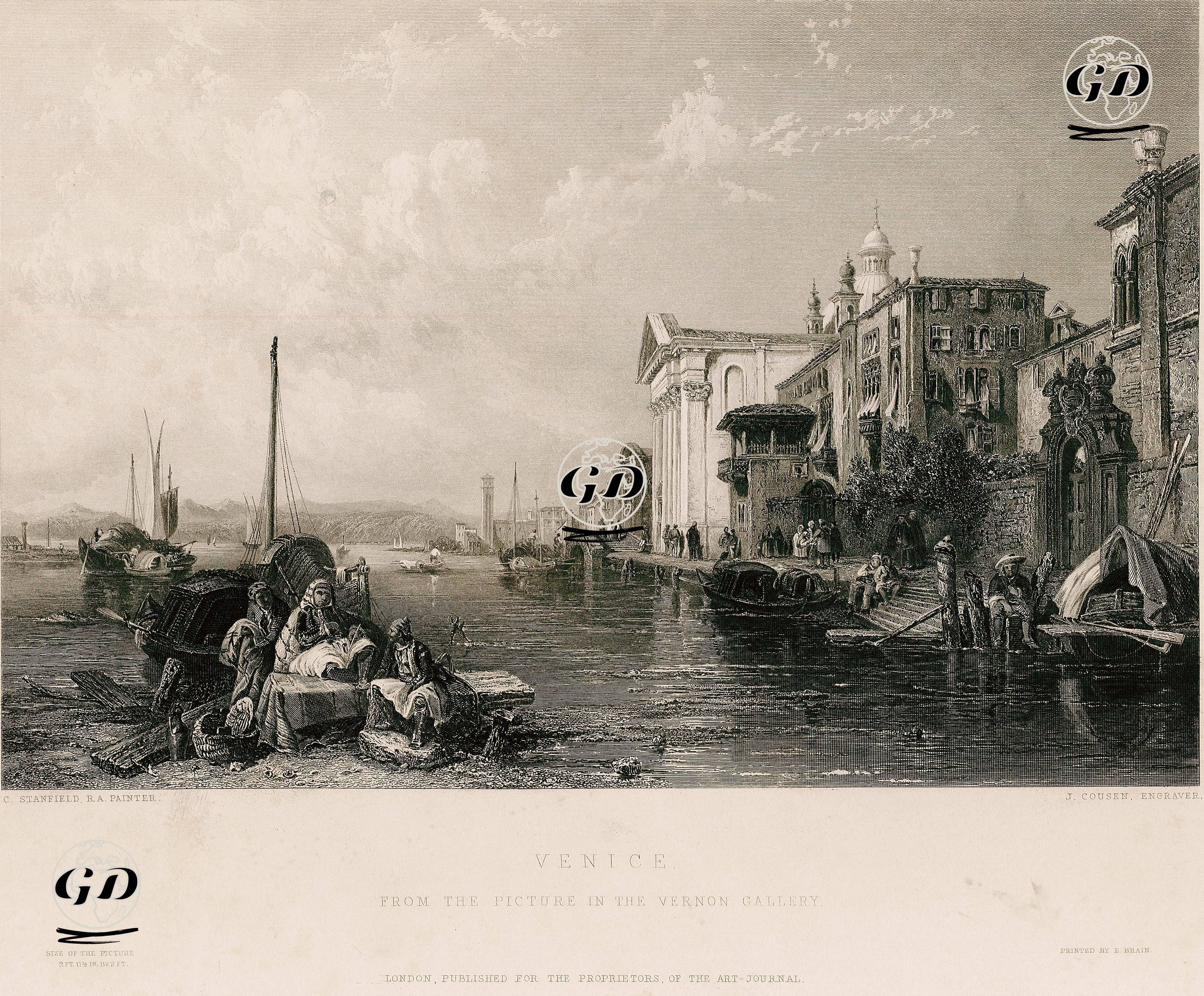 Venedik - Clarkson Stanfield (1793-1867) - 1850