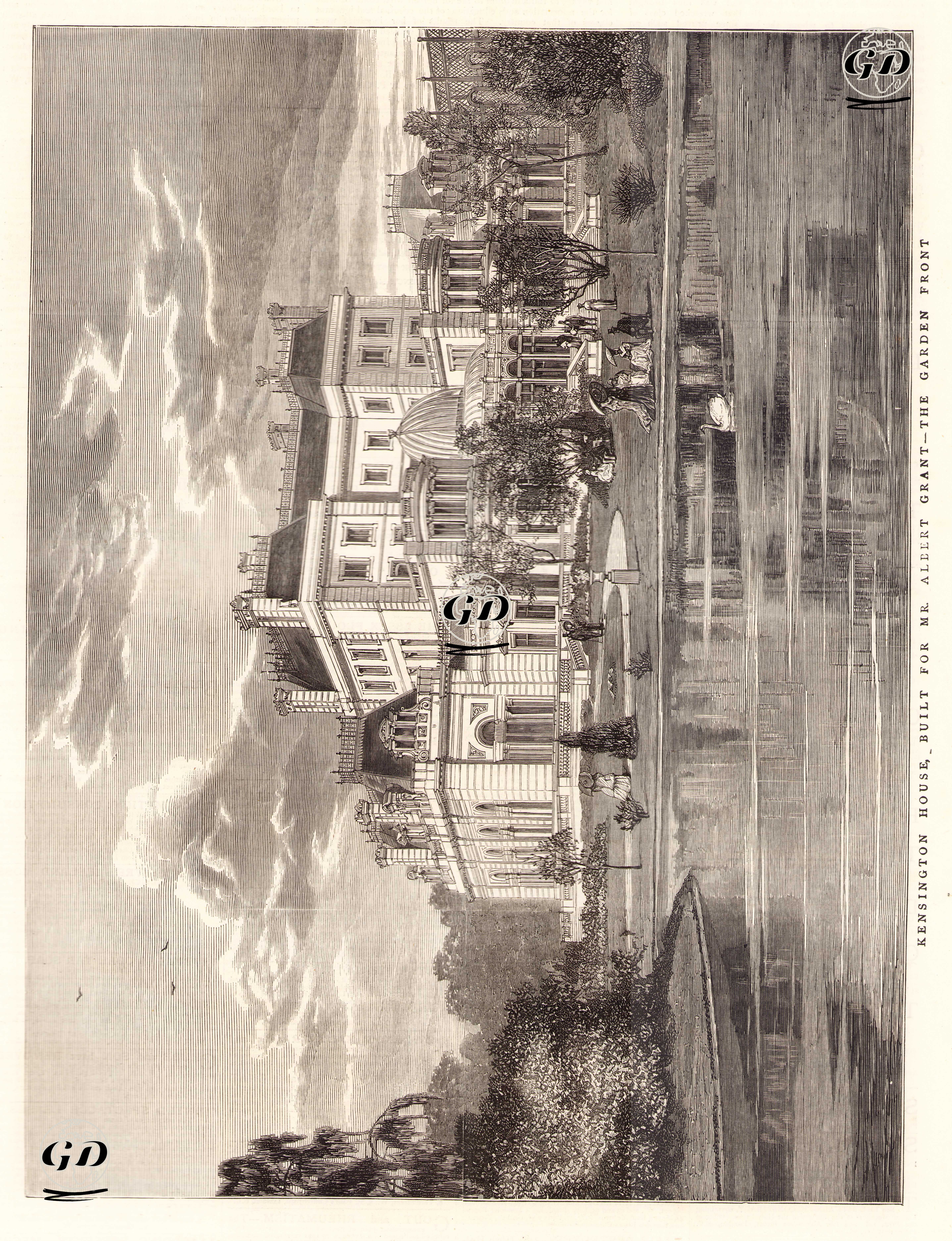 Kensington Malikhanesini Ön Bahçeden Görünümü -  - 1877