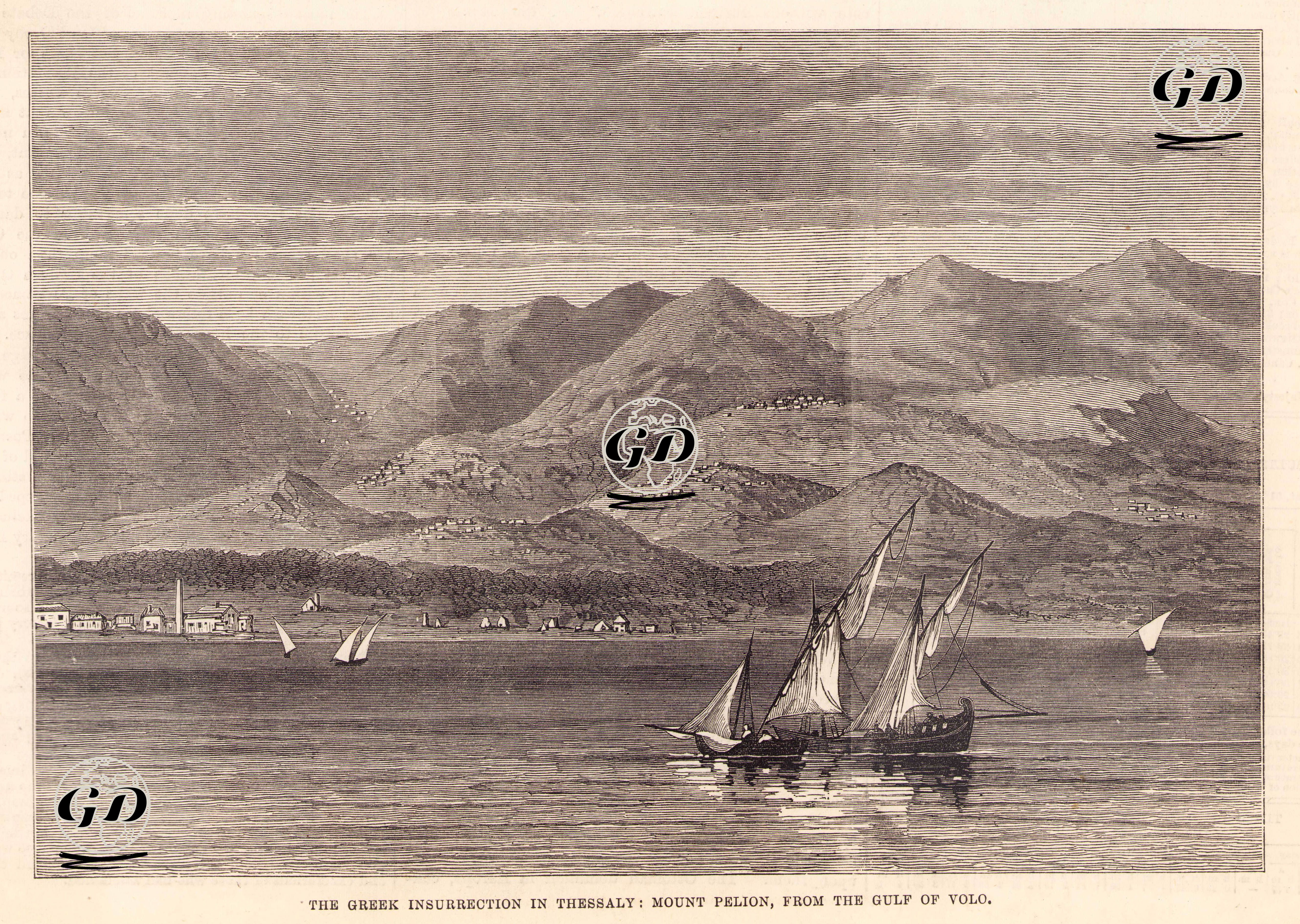 Teselya'da Yunan Ayaklanması, Pagasit Körfezinden Pelion Dağı -  - 1878