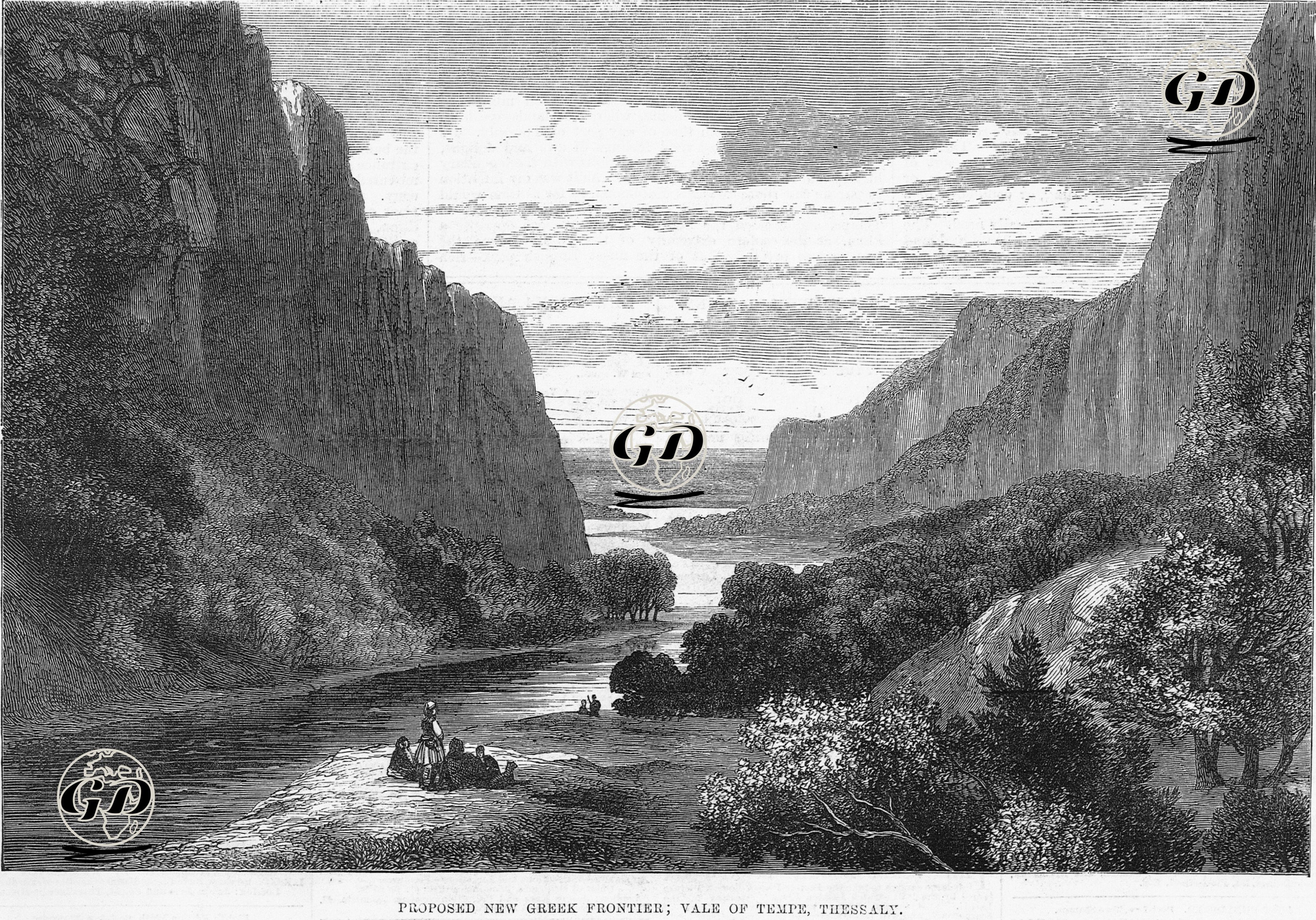 Proposed The New Greek Frontier, Vale of Tempe, Thessaly -  - 1880