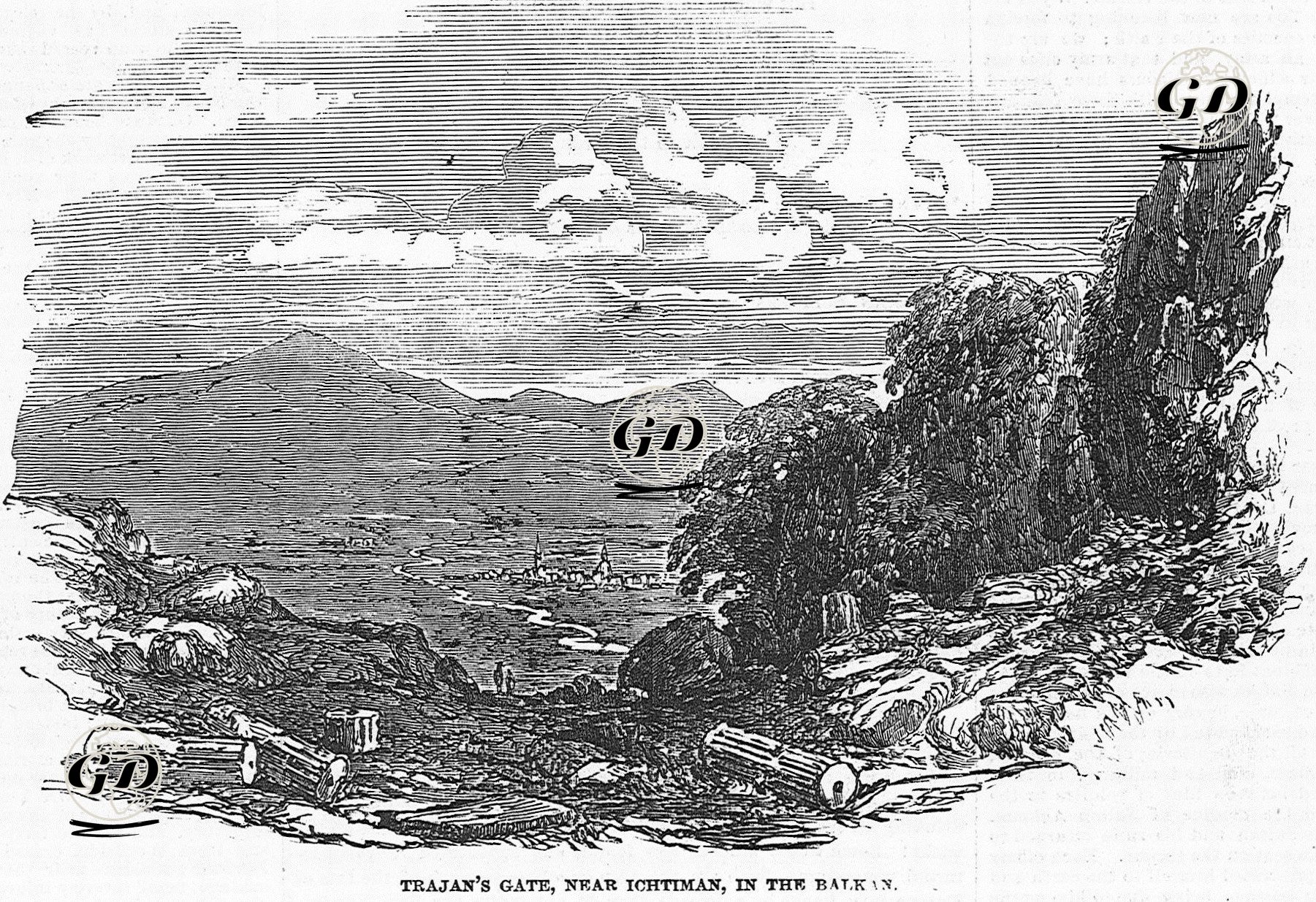 Trajen Gate Near İchtiman İn The Balkan -  - 1853