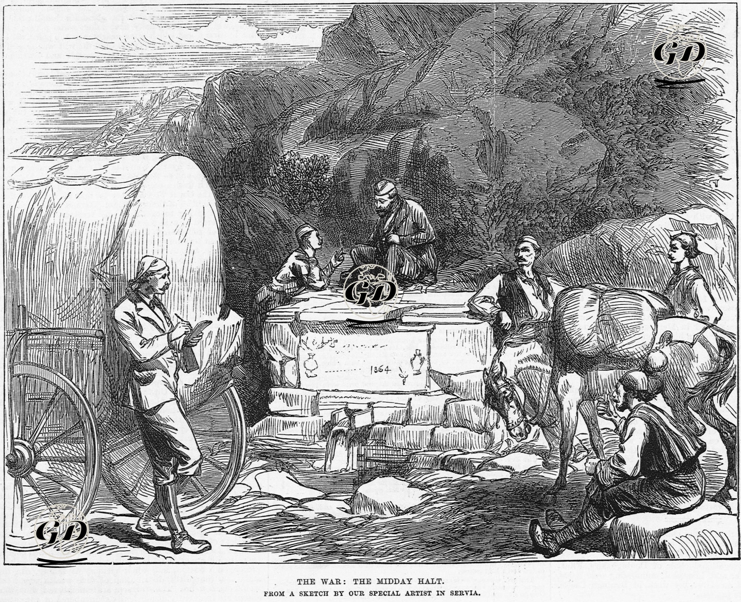 The War,The Midday Halt -  - 1876