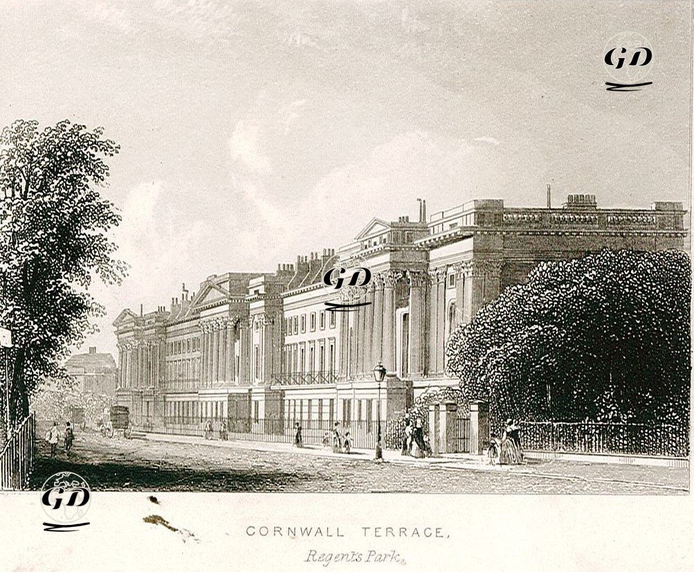 Cornwall Terrace, Regent's Park  -  - 1840's-1850's