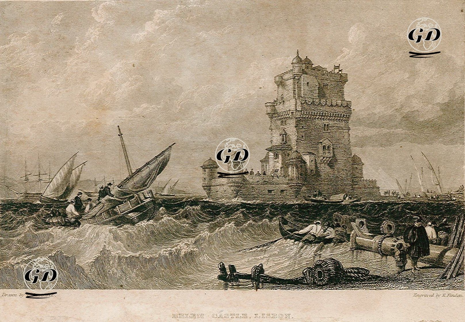 Belem Kulesi, Lizbon - Clarkson Stanfield (1793-1867) - 1837