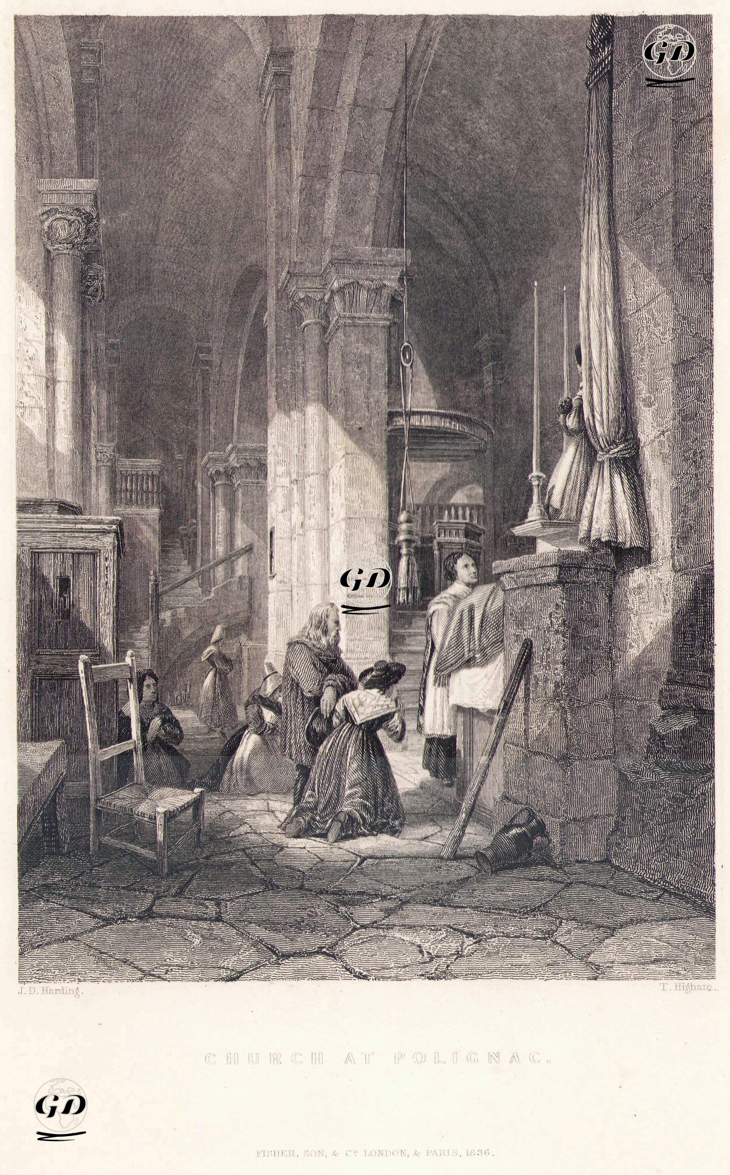 Polignac Kilisesi - James Duffield Harding (1798-1863) - 1836