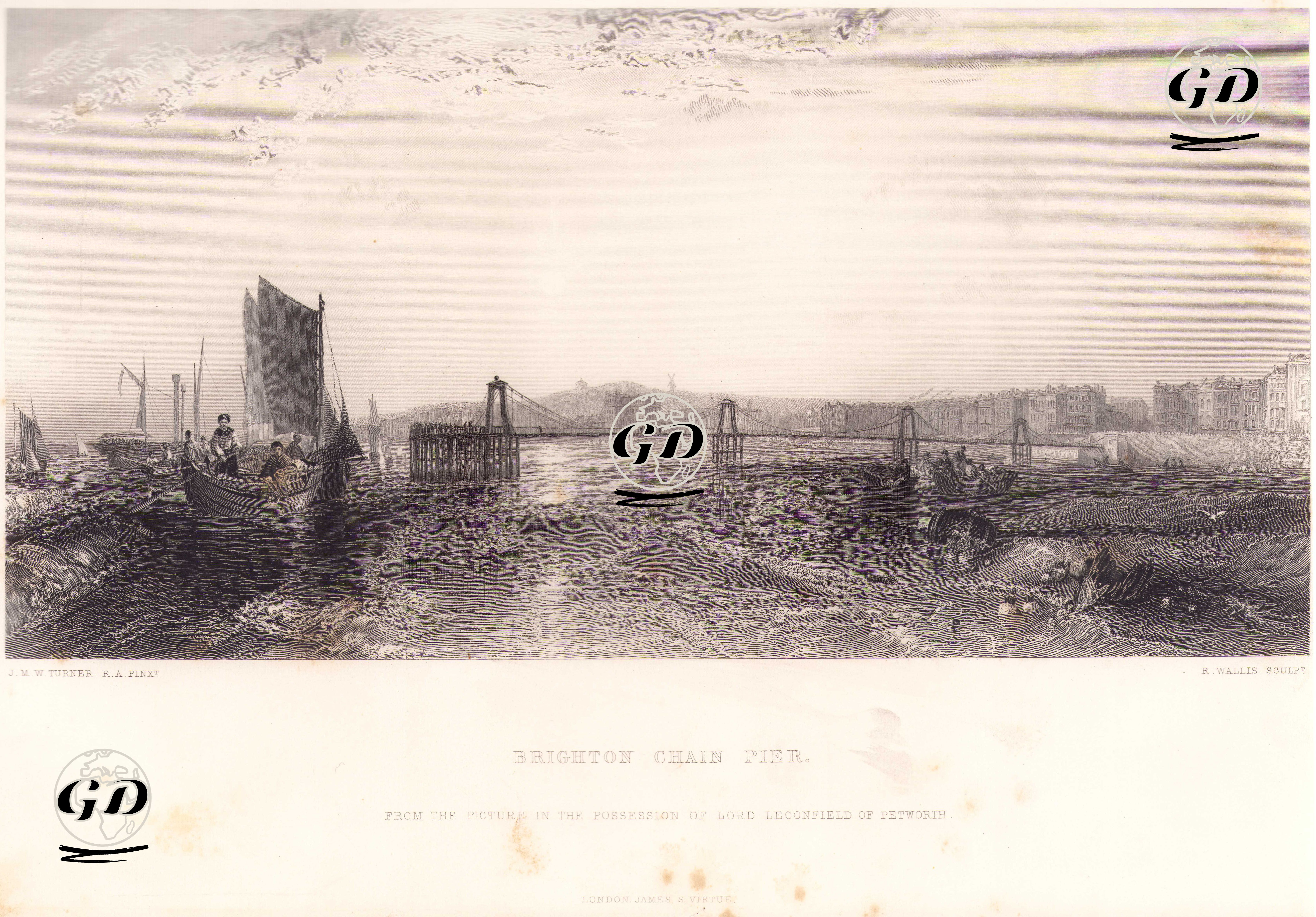 Brighton Zincirli İskele - Joseph Mallord William Turner (1775-1851) - 1862