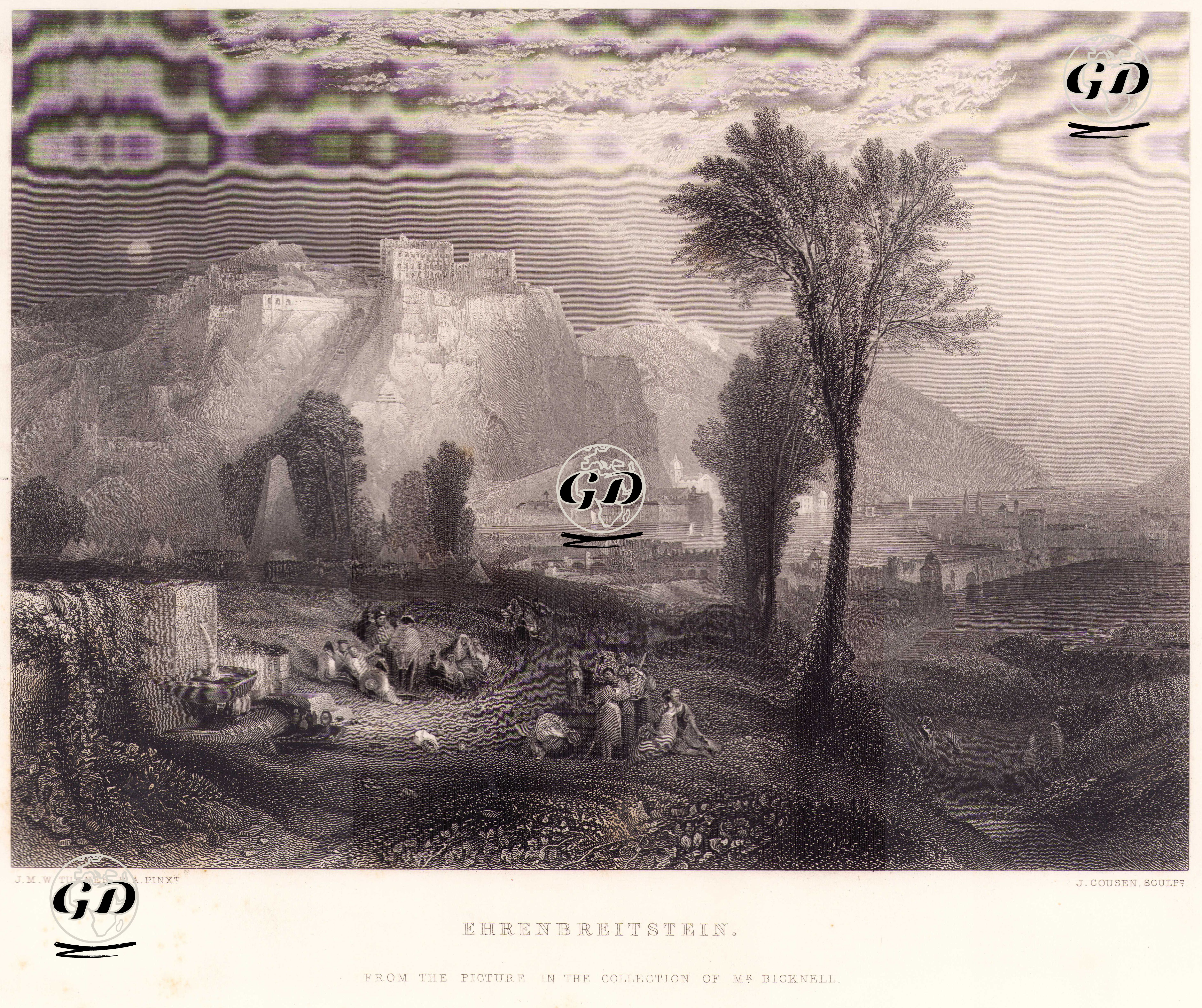 Ehrenbreitstein - Joseph Mallord William Turner (1775-1851) - 1862