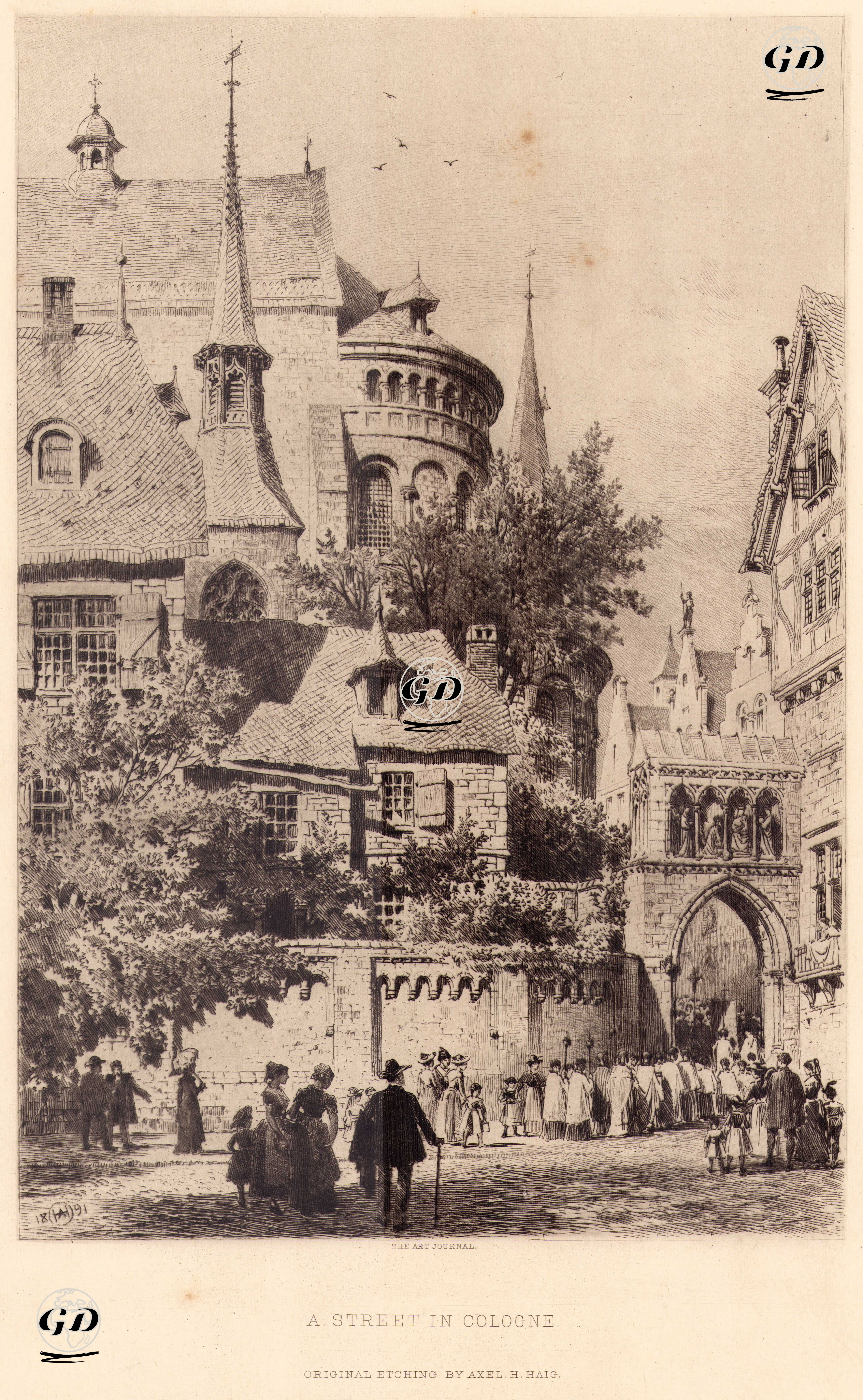 A Street in Cologne -  - 1892
