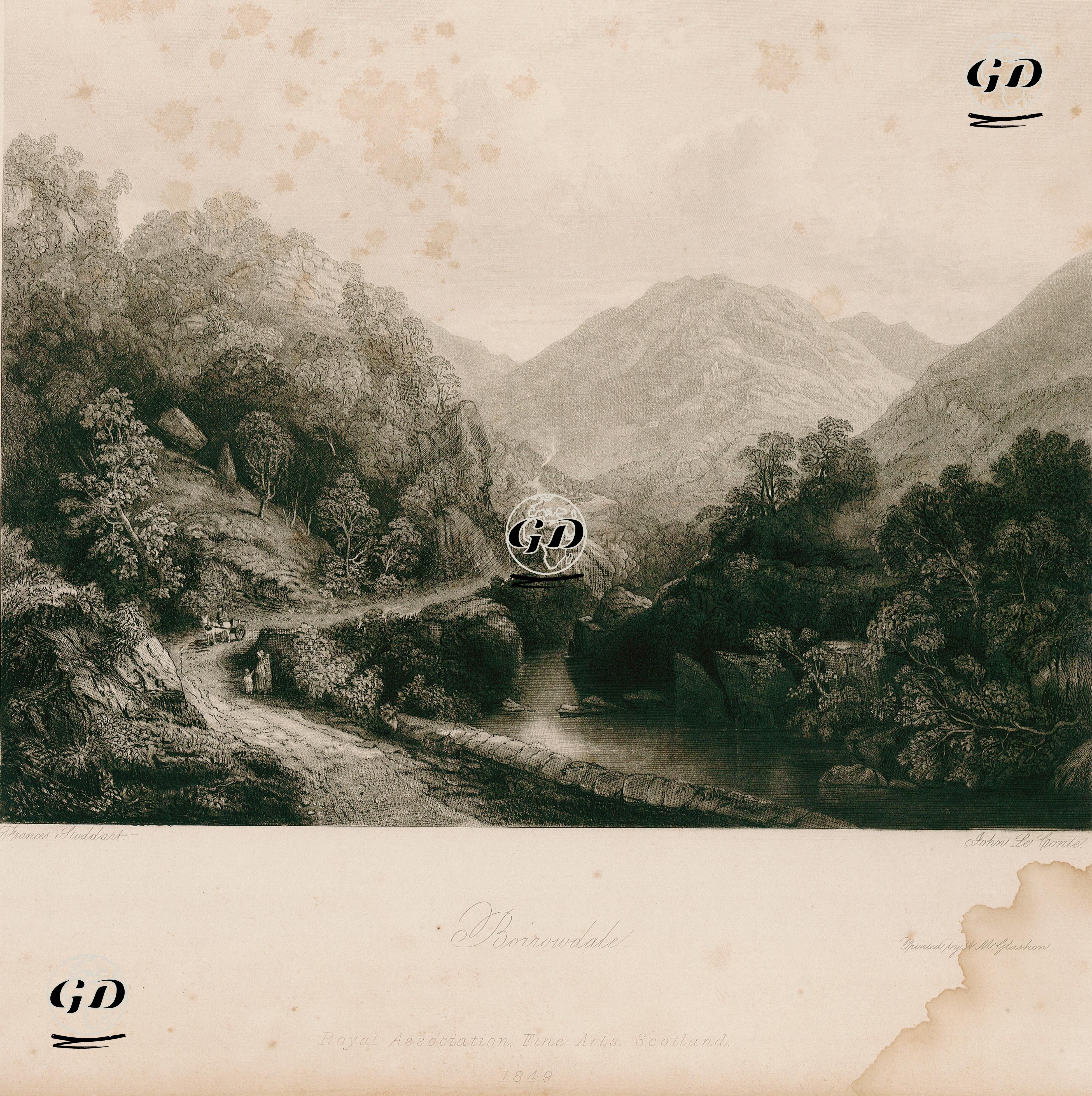 Borrowdale - Frances Stoddart - 1849