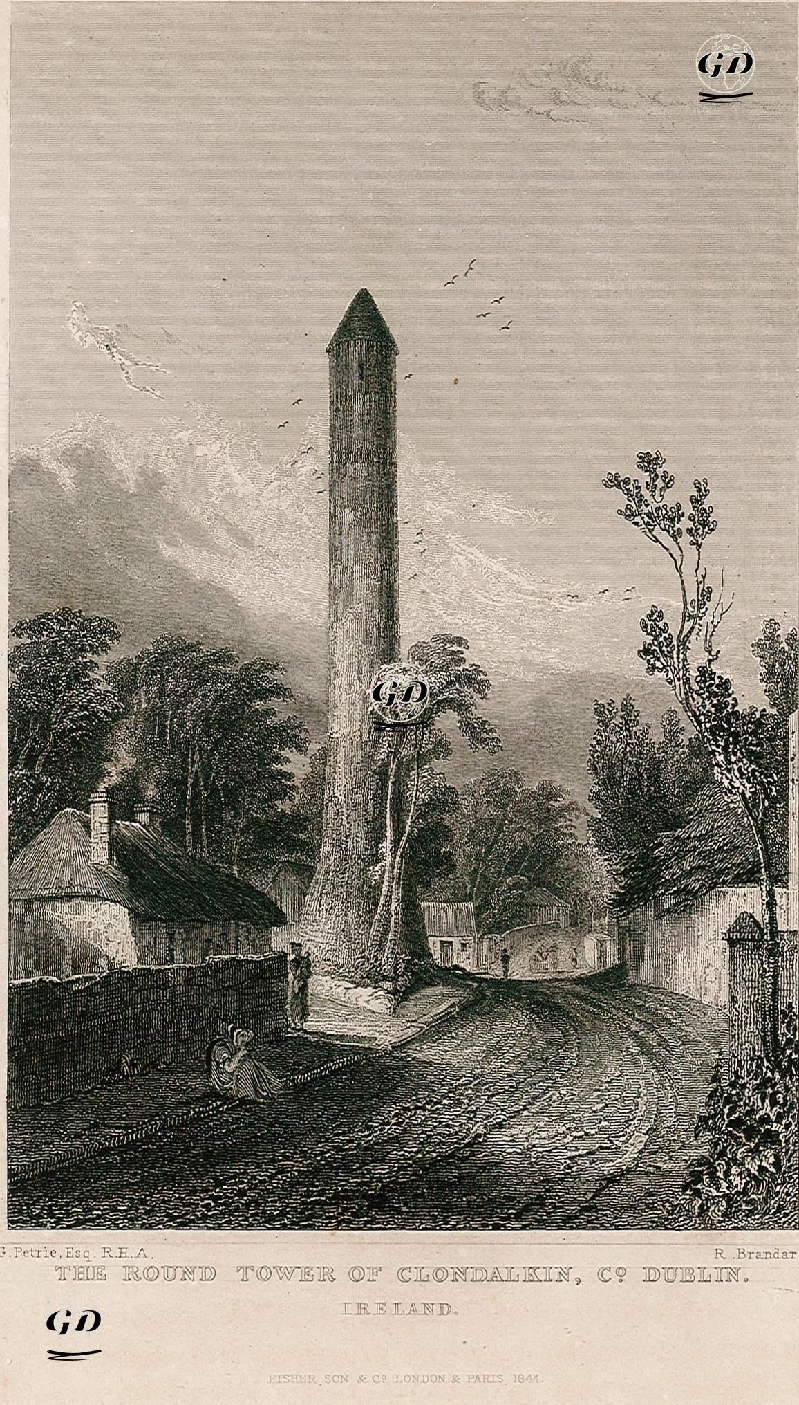 Dublin Clondalkin Kulesi - George Petrie (1790-1866) - 1844