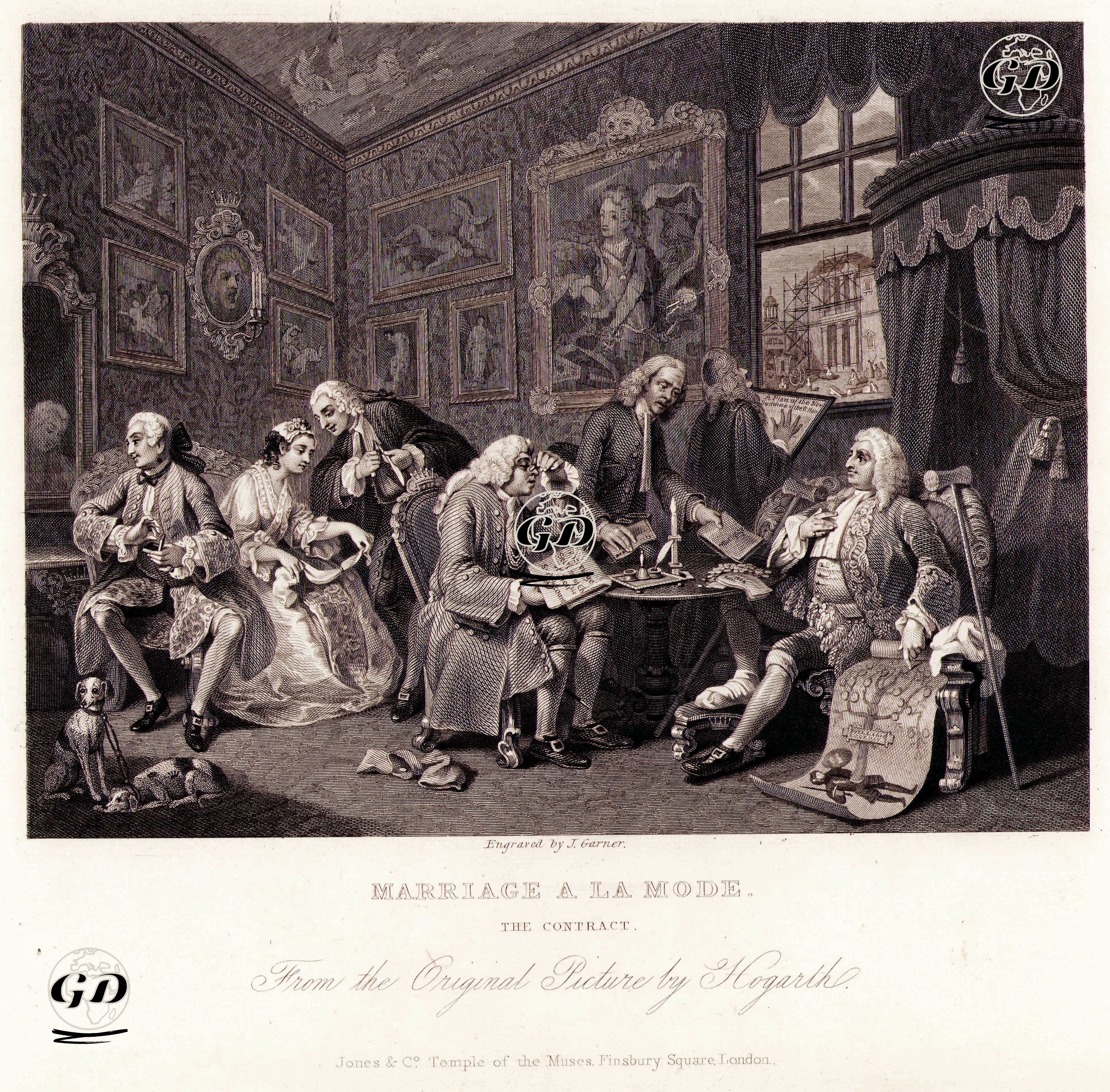 Marriage A La Mode-The Contract - William Hogarth (1697-1764) - 1833