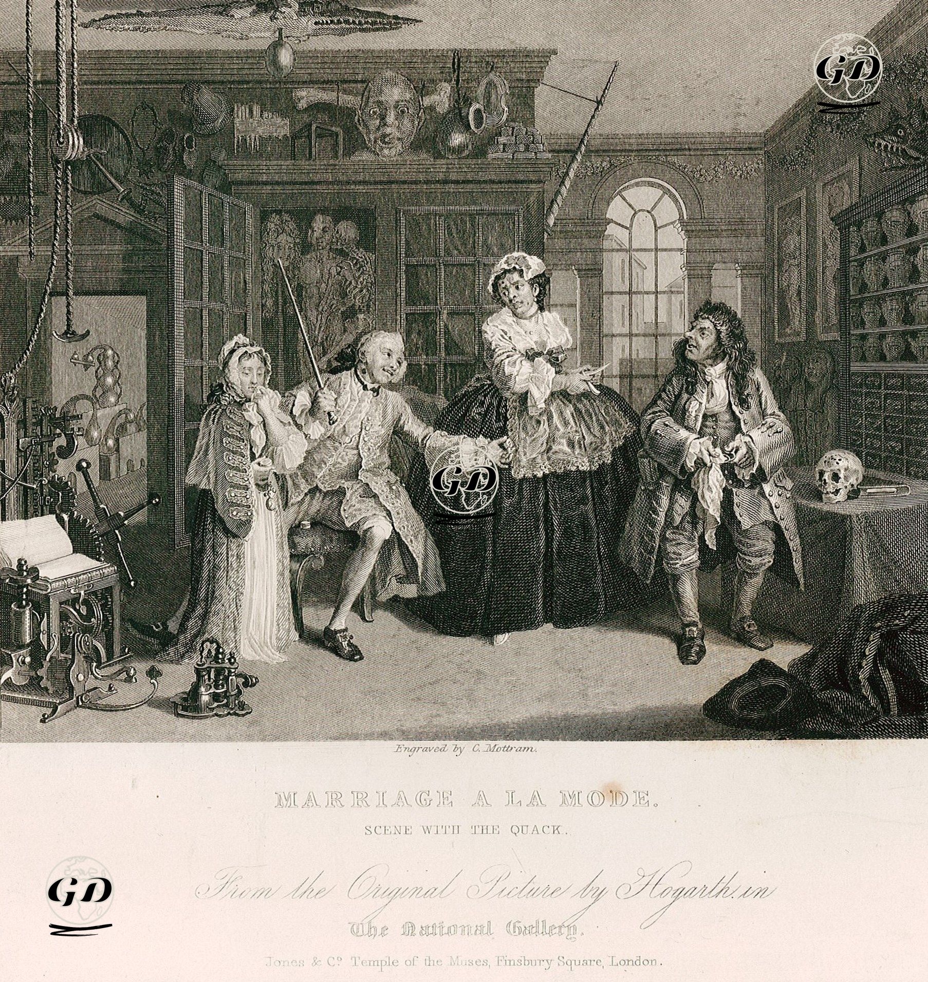 Marriage A La Mode-Scene With The Quack - William Hogarth (1697-1764) - 1833