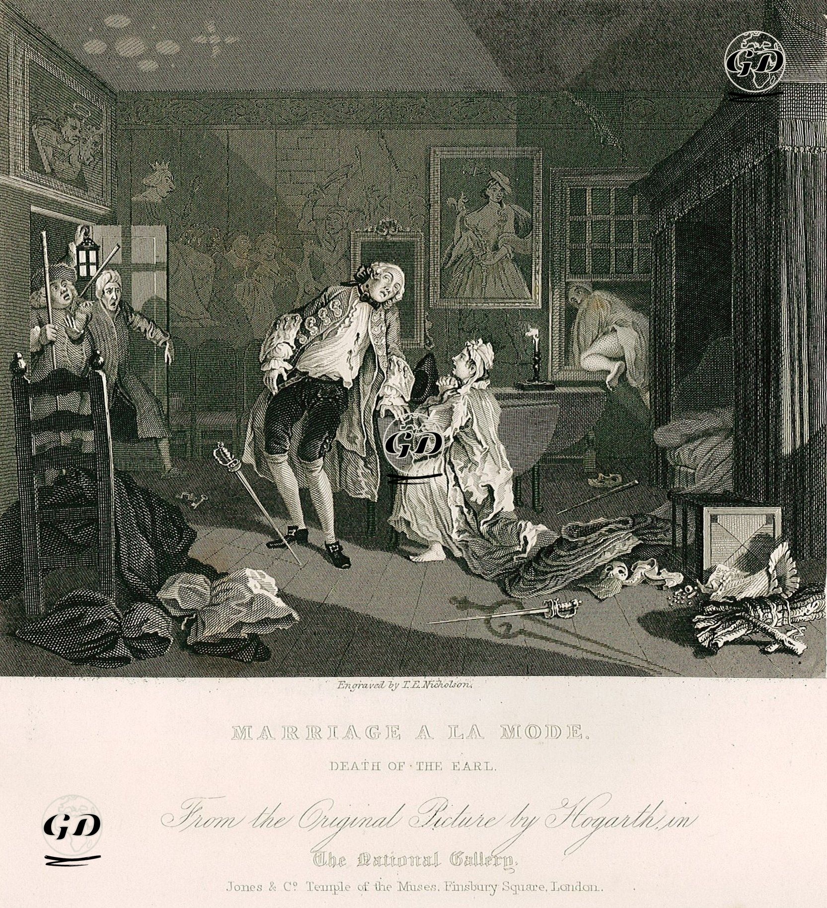 Marriage A La Mode-Death Of The Earl - William Hogarth (1697-1764) - 1833