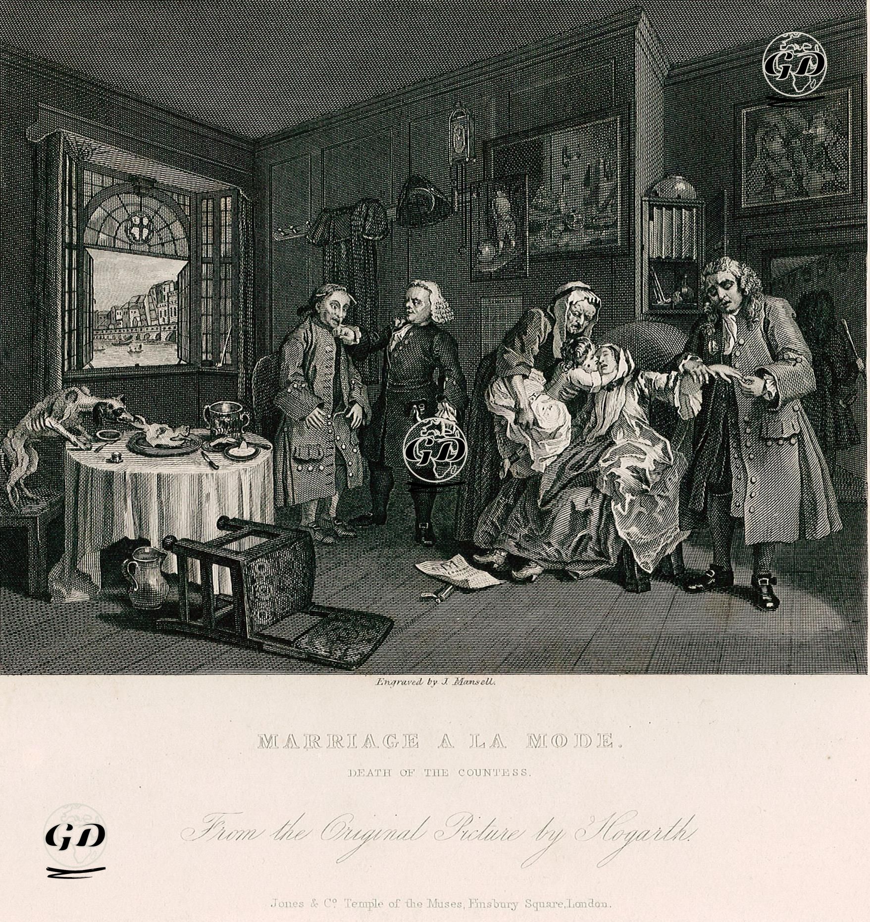 Marriage A La Mode-Death Of Countess - William Hogarth (1697-1764) - 1833