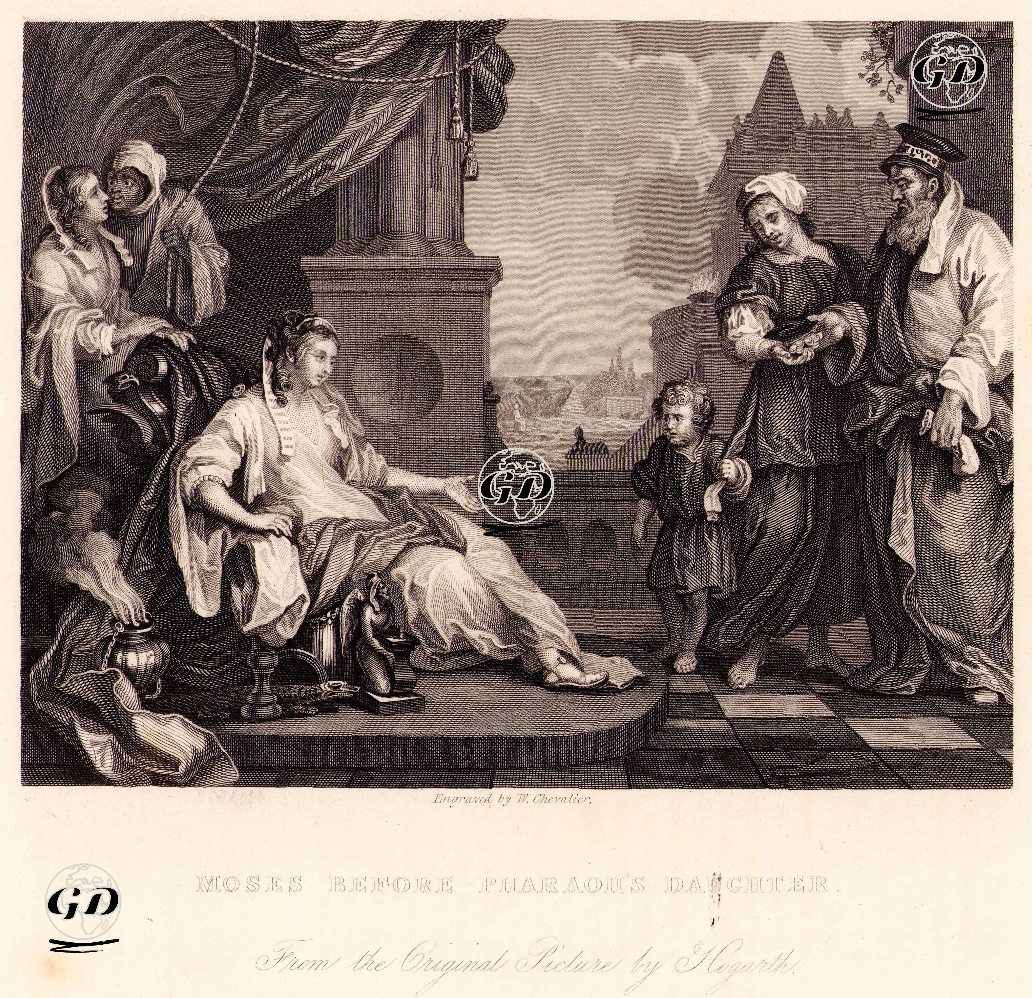 Moses Before Pharaoh's Daughter - William Hogarth (1697-1764) - 1833