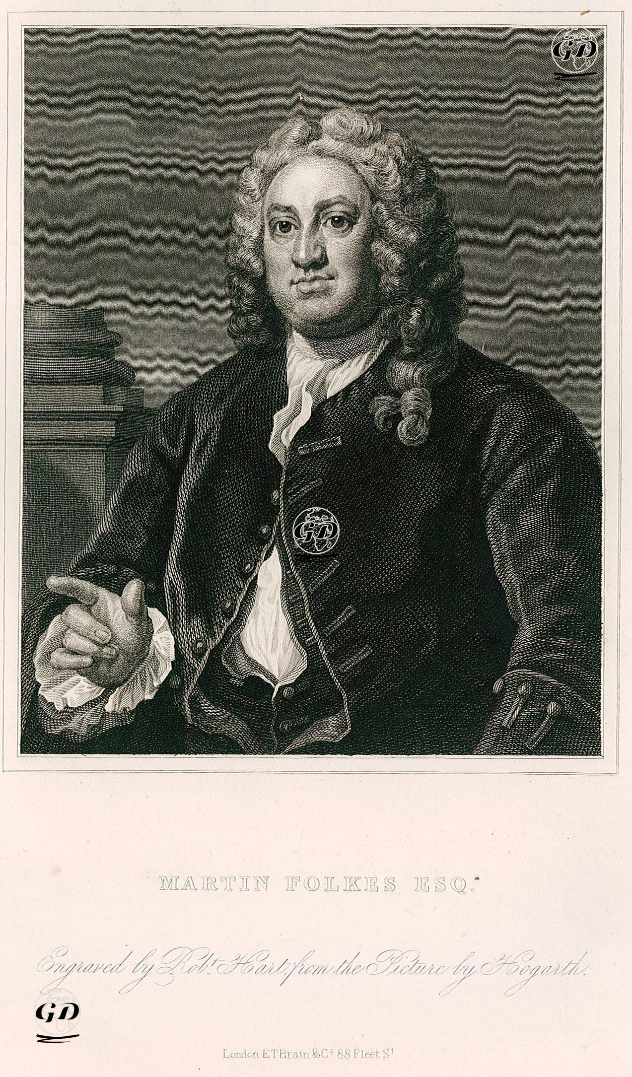 Martin Folkes Esq. - William Hogarth (1697-1764) - 1833