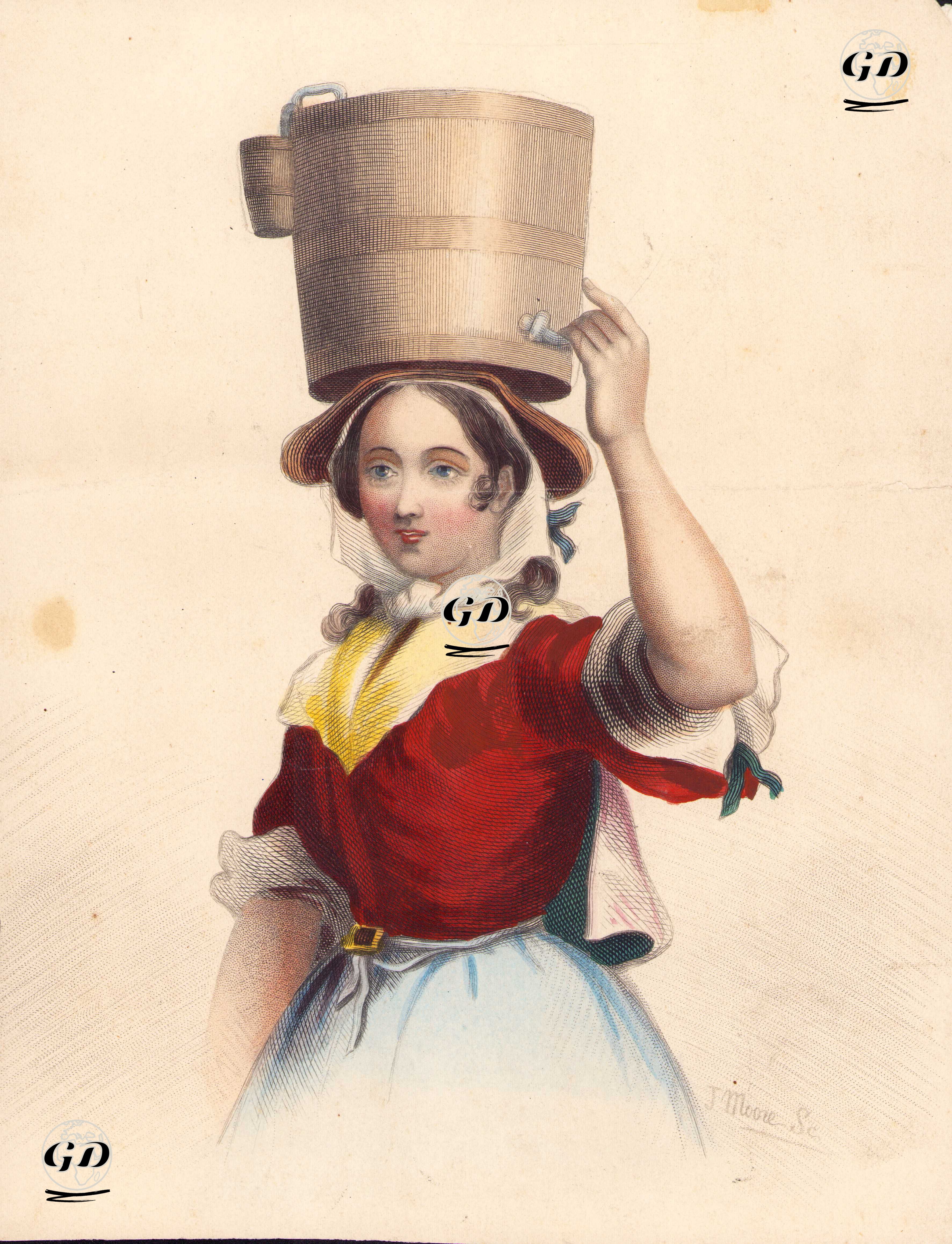 The Milk Maid (Hogarth's Enraged Musician) - William Hogarth (1697-1764) - 1850