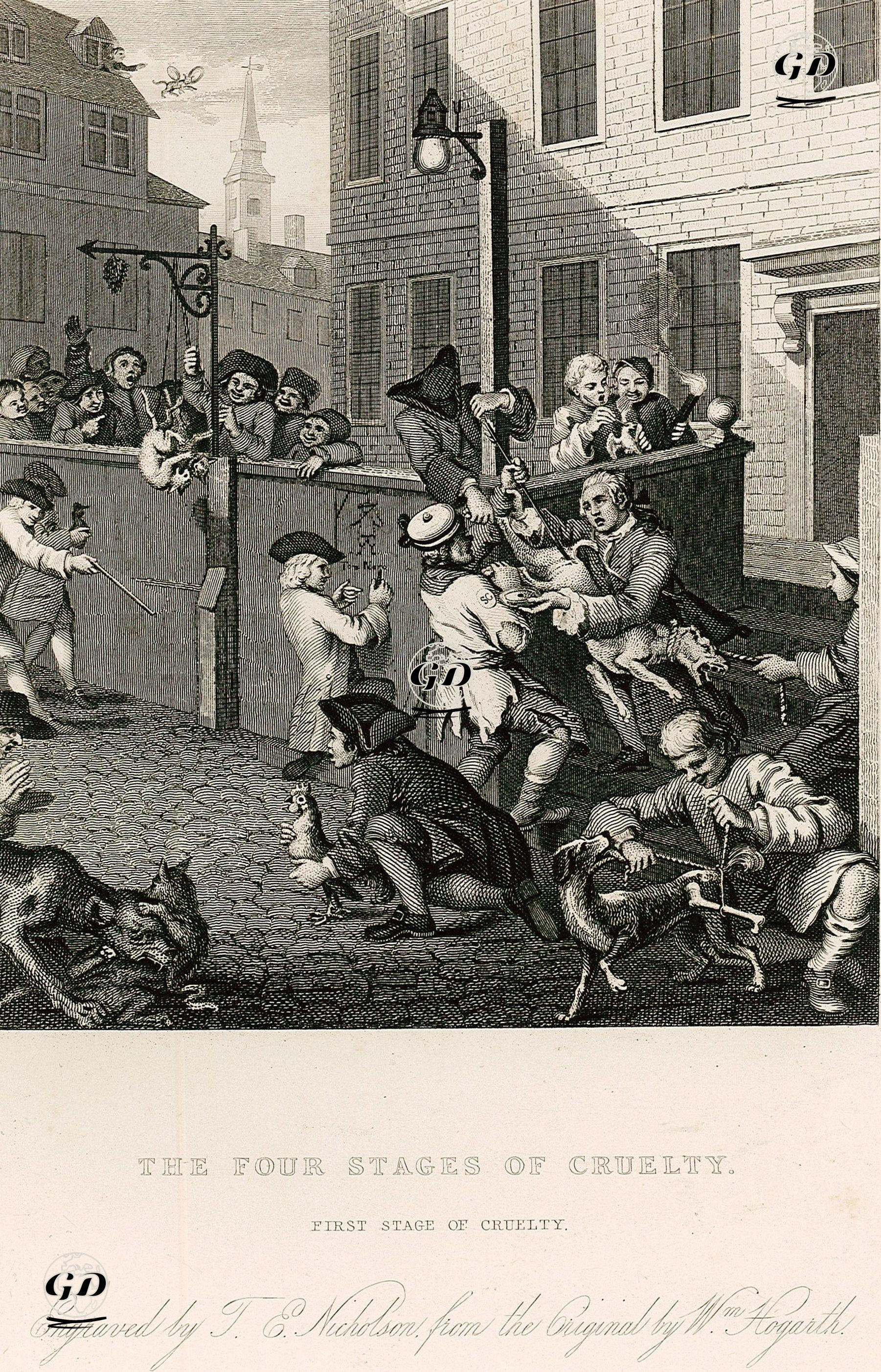 The Four Stages Of Cruelty-The First Stage Of Cruelty - William Hogarth (1697-1764) - 1833