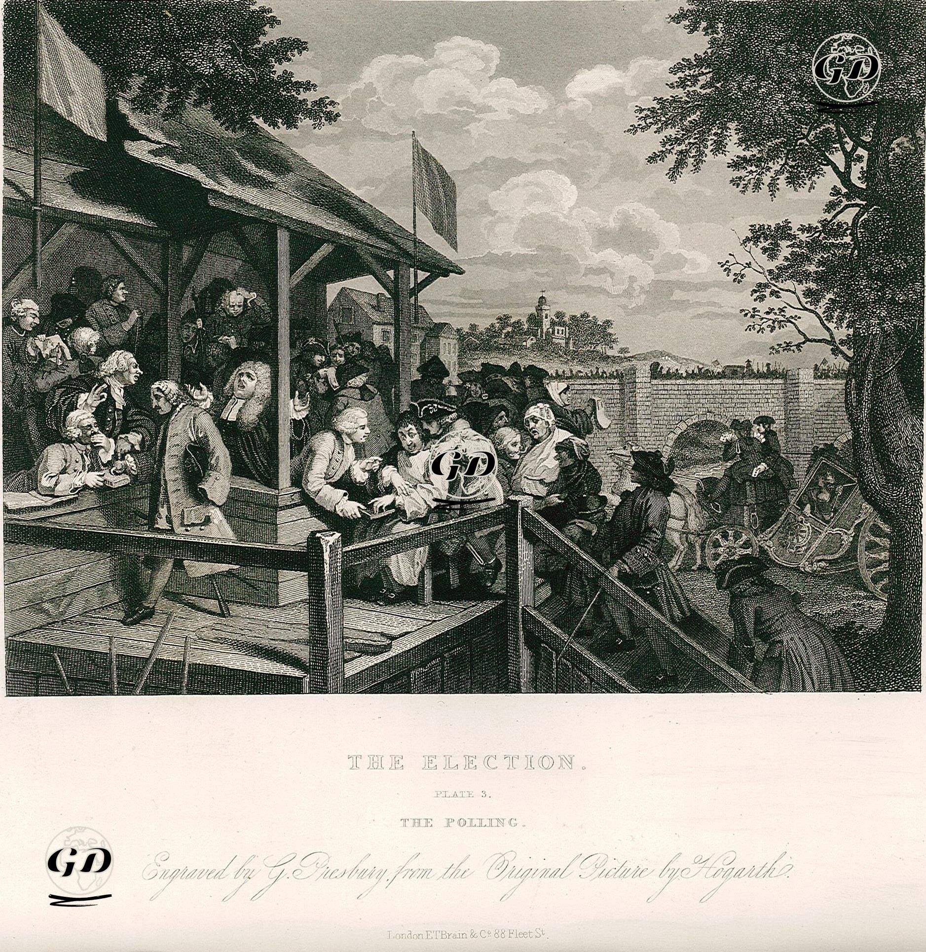 The Election-The Polling-Plate 3 - William Hogarth (1697-1764) - 1833