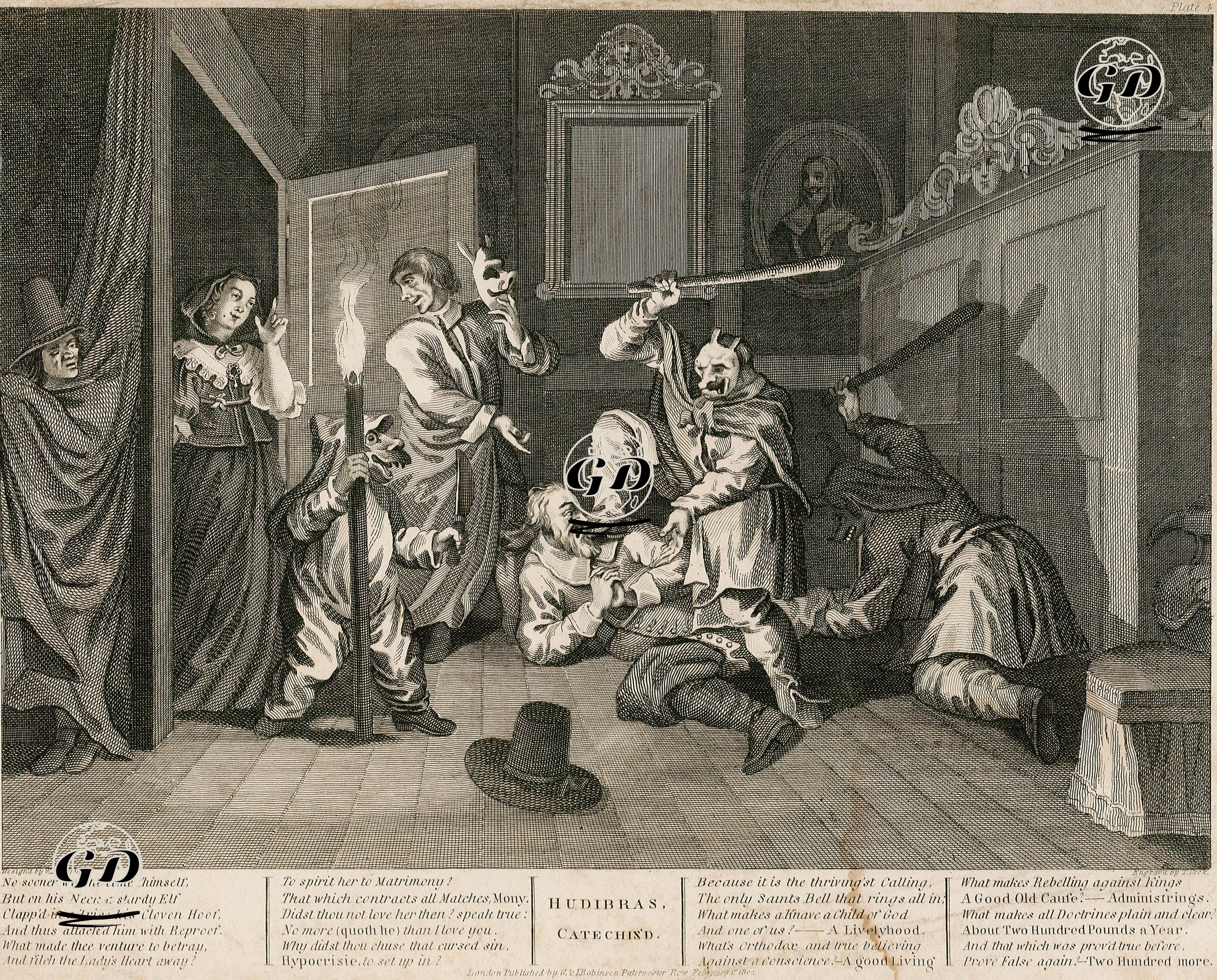 Hudibras Catechis'd-Plate 4   - William Hogarth (1697-1764) - 1802