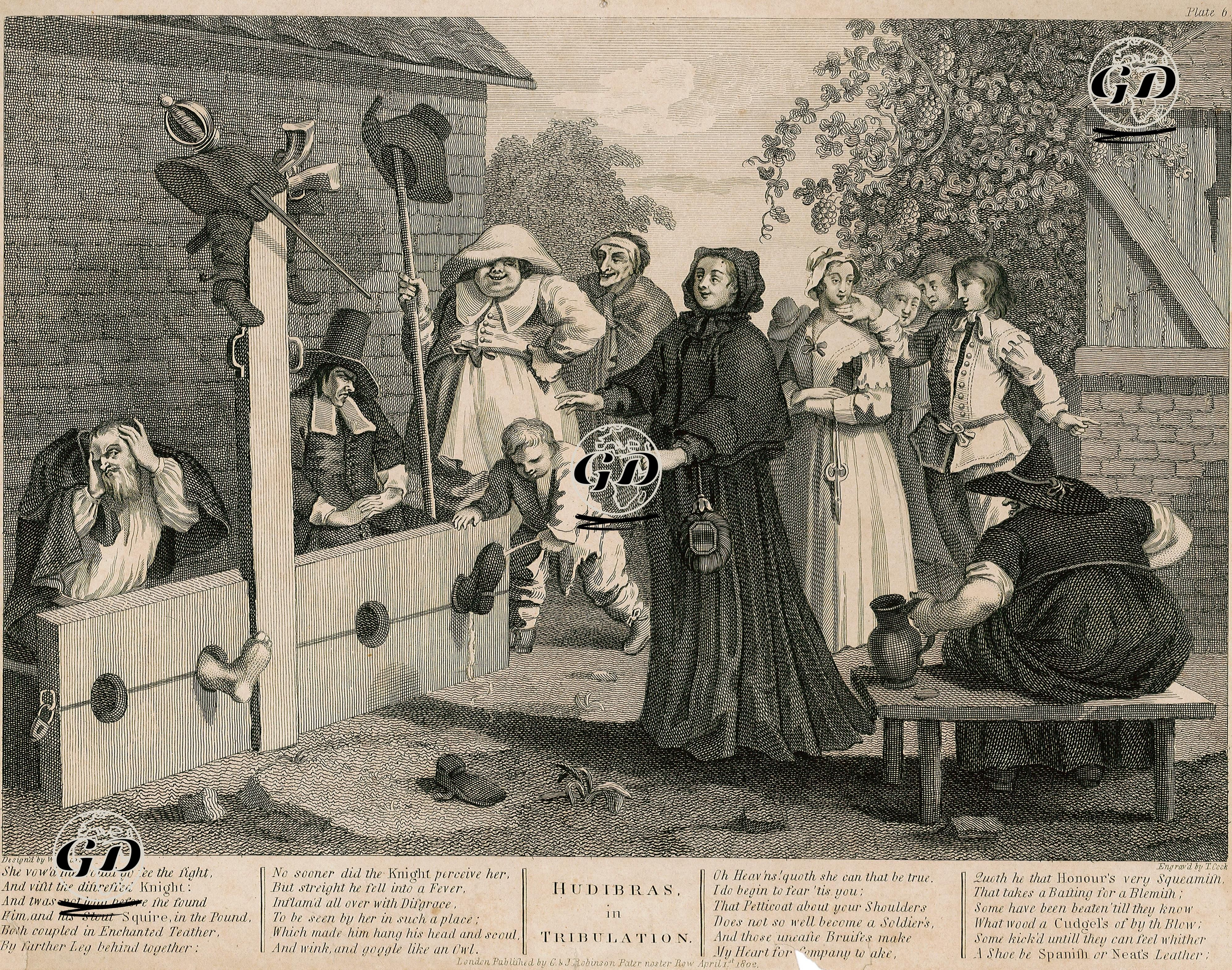 Hudibras In Tribulation-Plate 6 - William Hogarth (1697-1764) - 1802