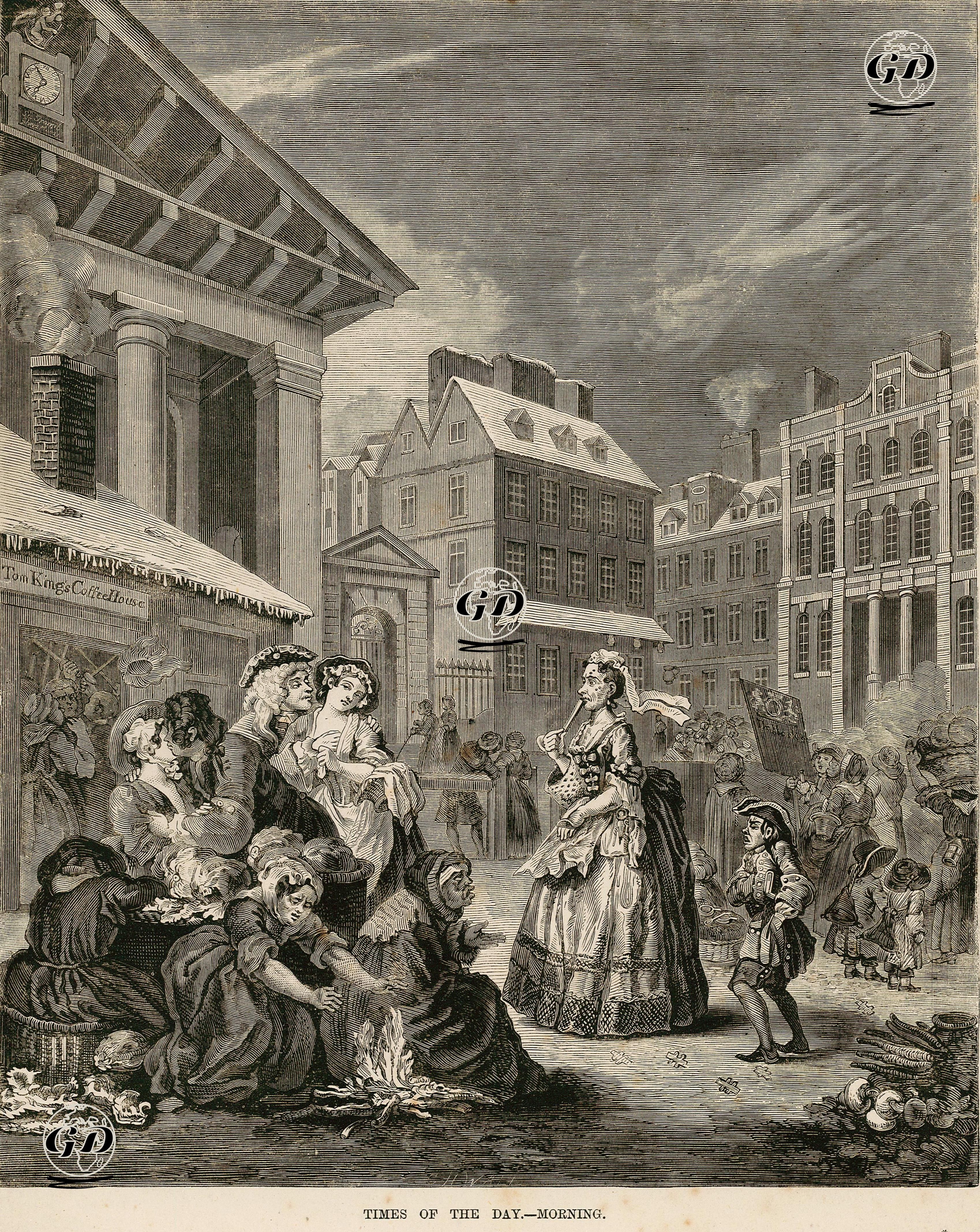 Times Of The Day-Morning - William Hogarth (1697-1764) - 1870's