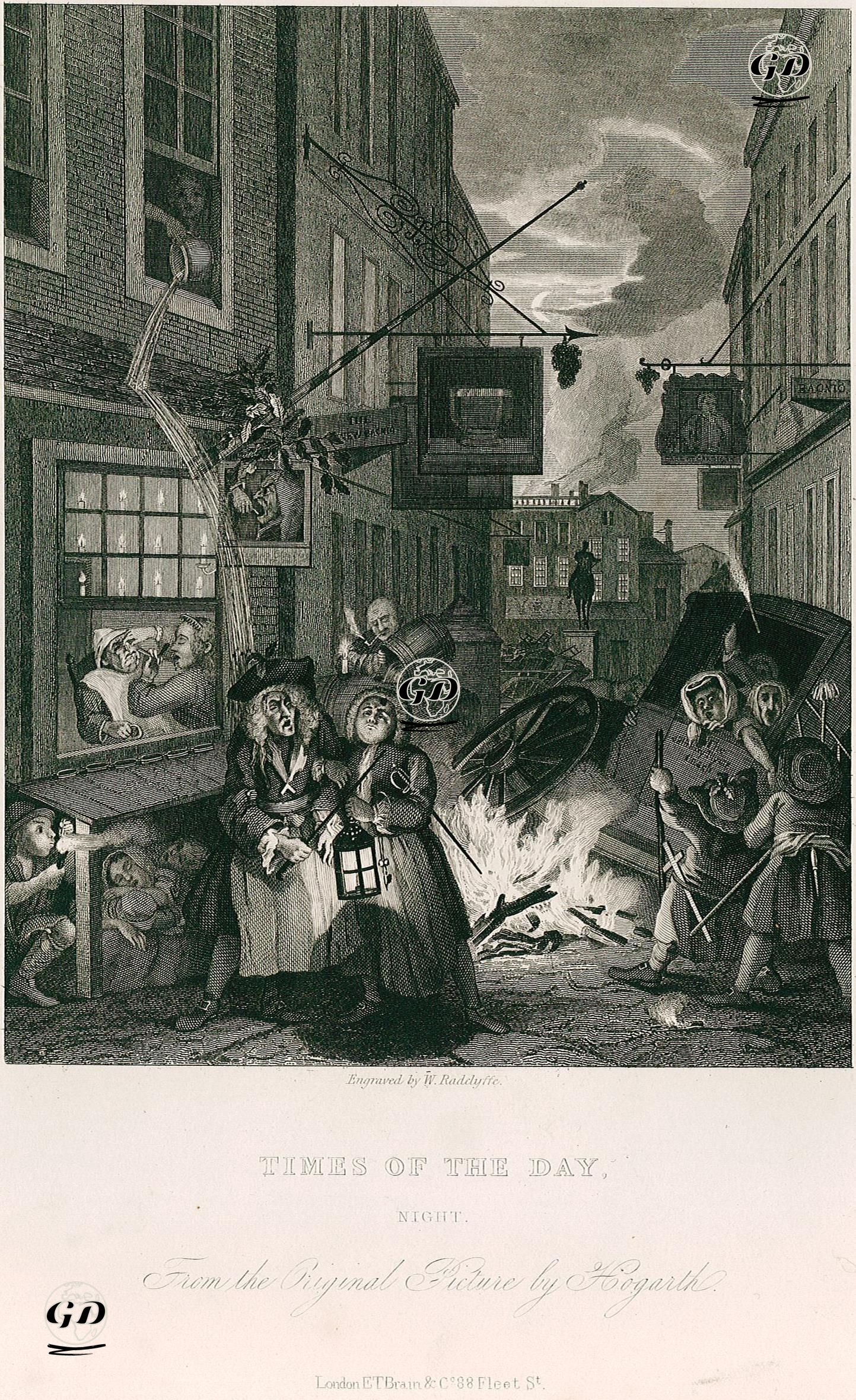 Times Of The Day-Night - William Hogarth (1697-1764) - 1833