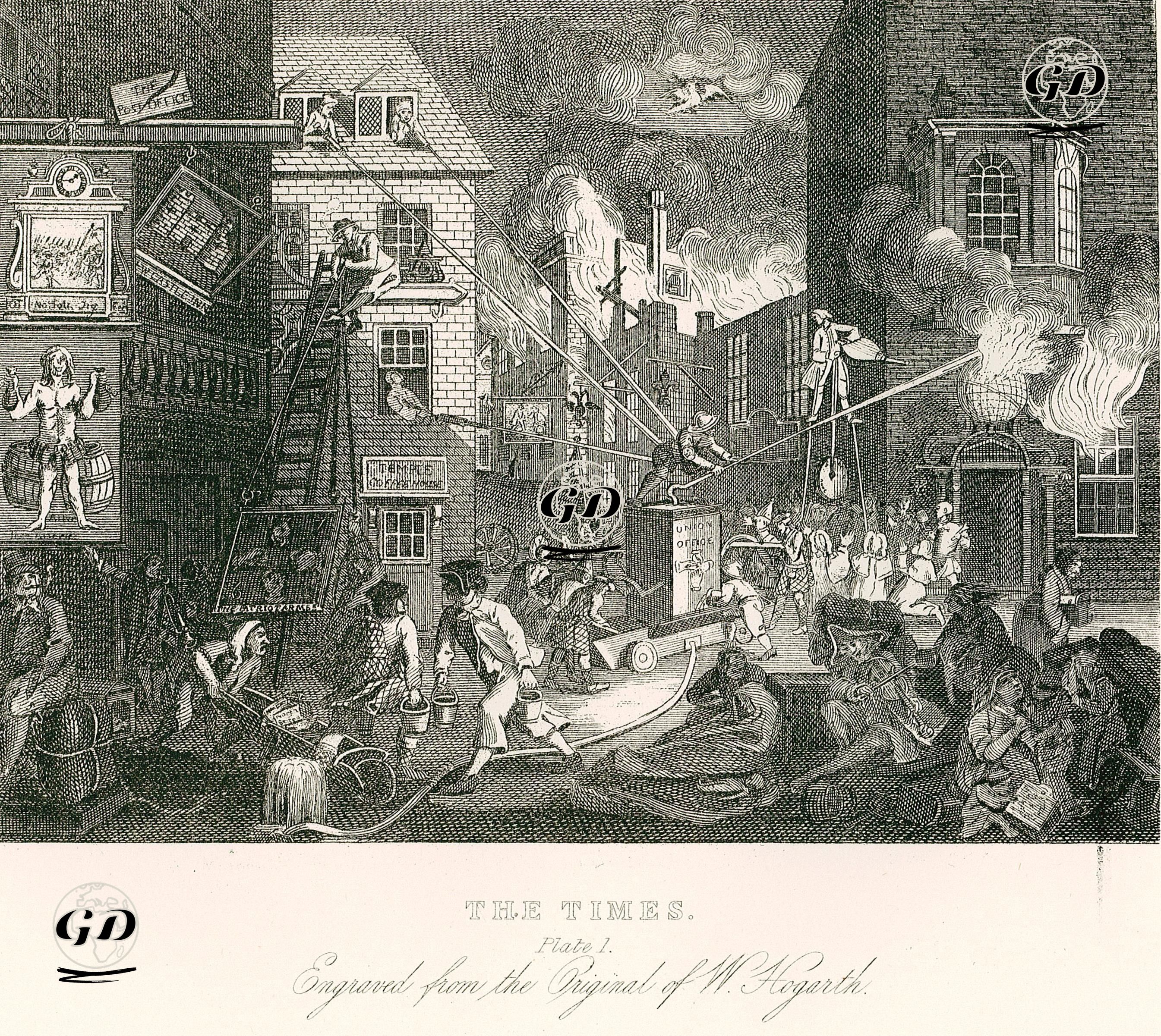 The Times-Plate 1. - William Hogarth (1697-1764) - 1861