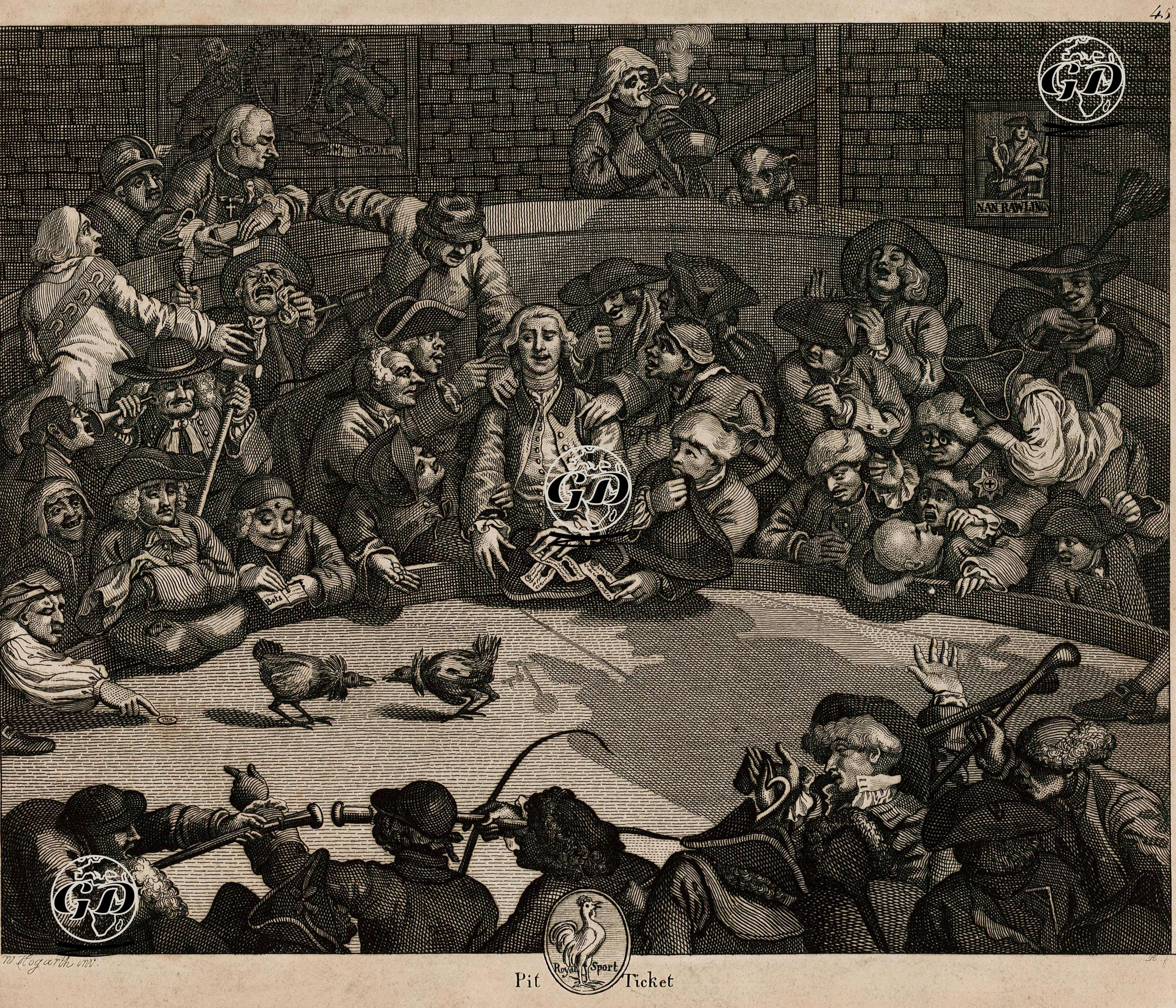 Pit Ticket - William Hogarth (1697-1764) - 1800's