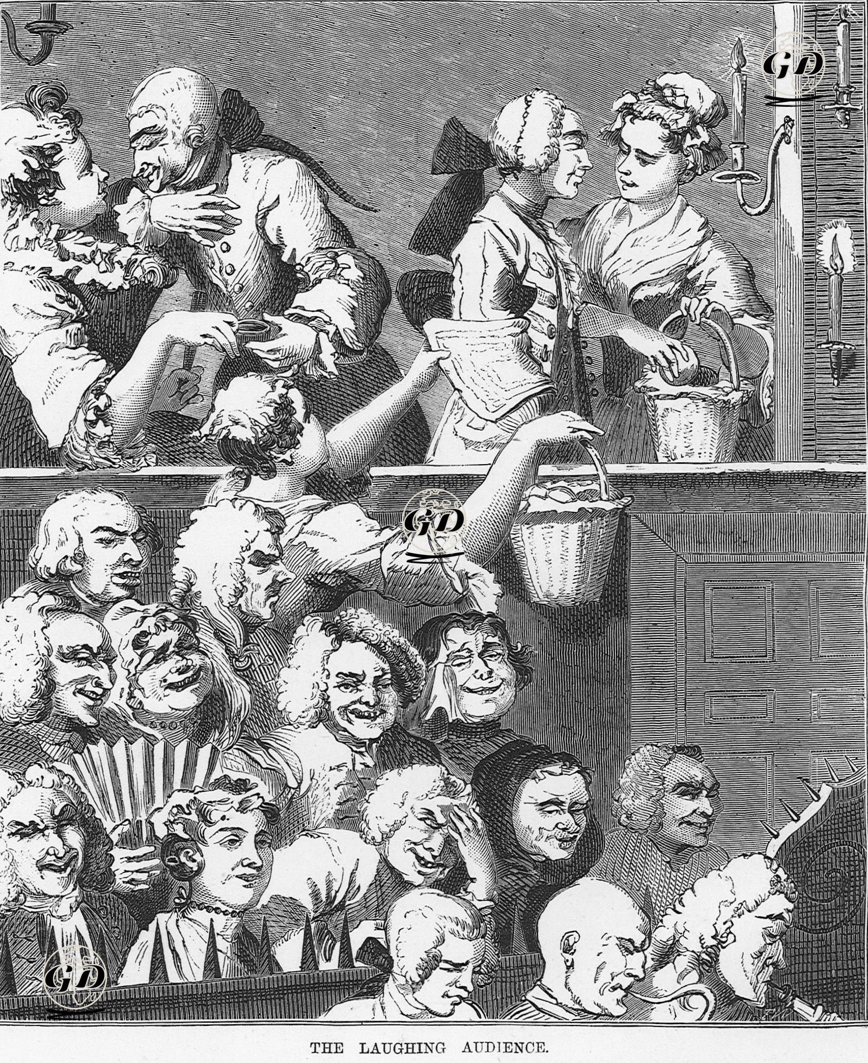 The Laughing Audience - William Hogarth (1697-1764) - 1870's